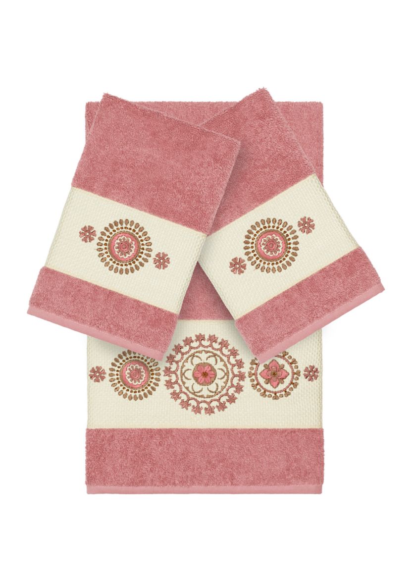 Isabelle 3 Piece Embellished Towel Set