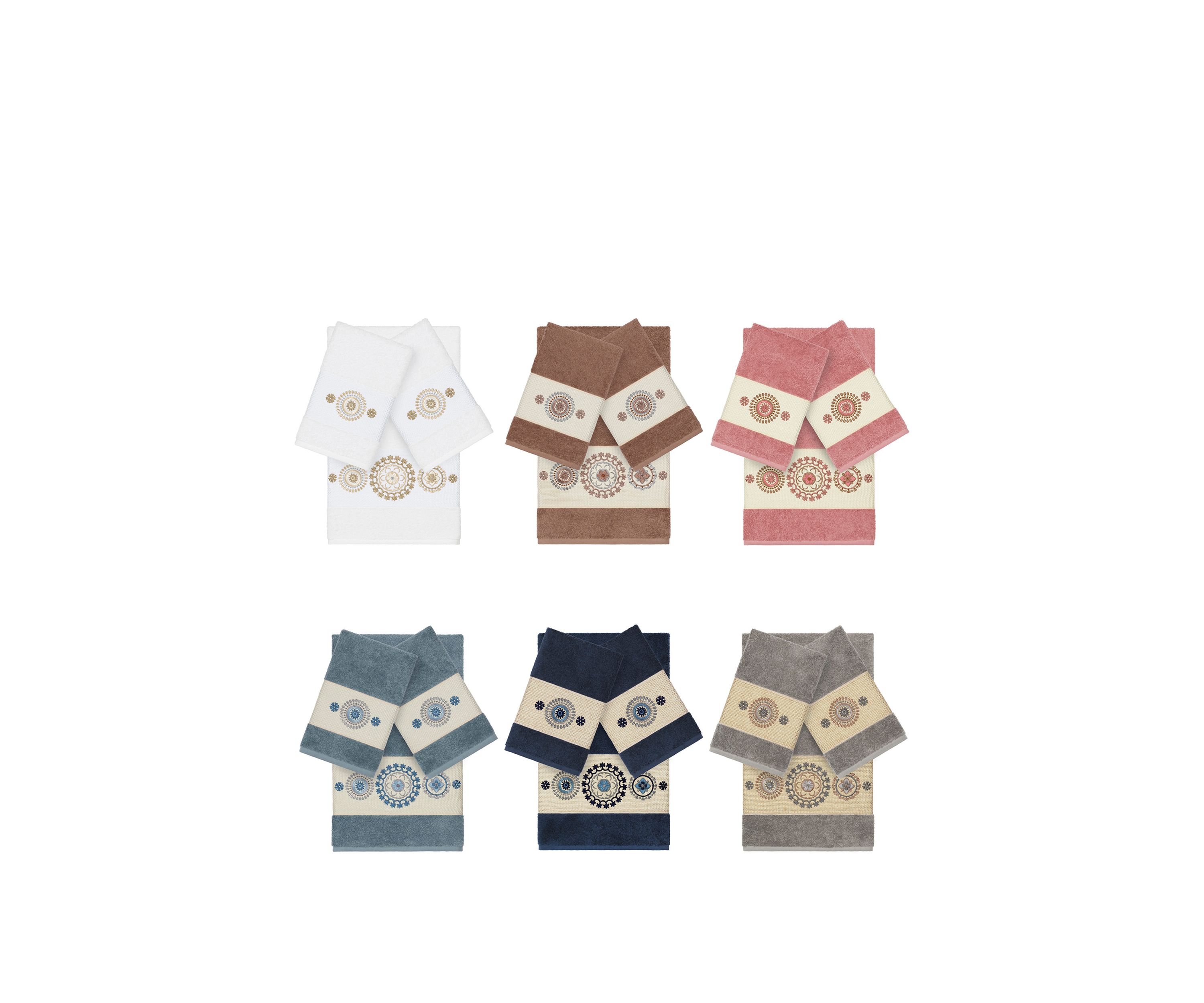Isabelle 3 Piece Embellished Towel Set