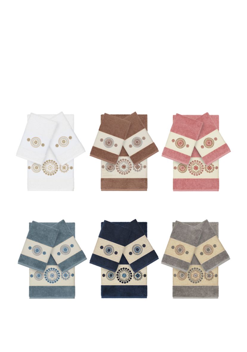 Isabelle 3 Piece Embellished Towel Set