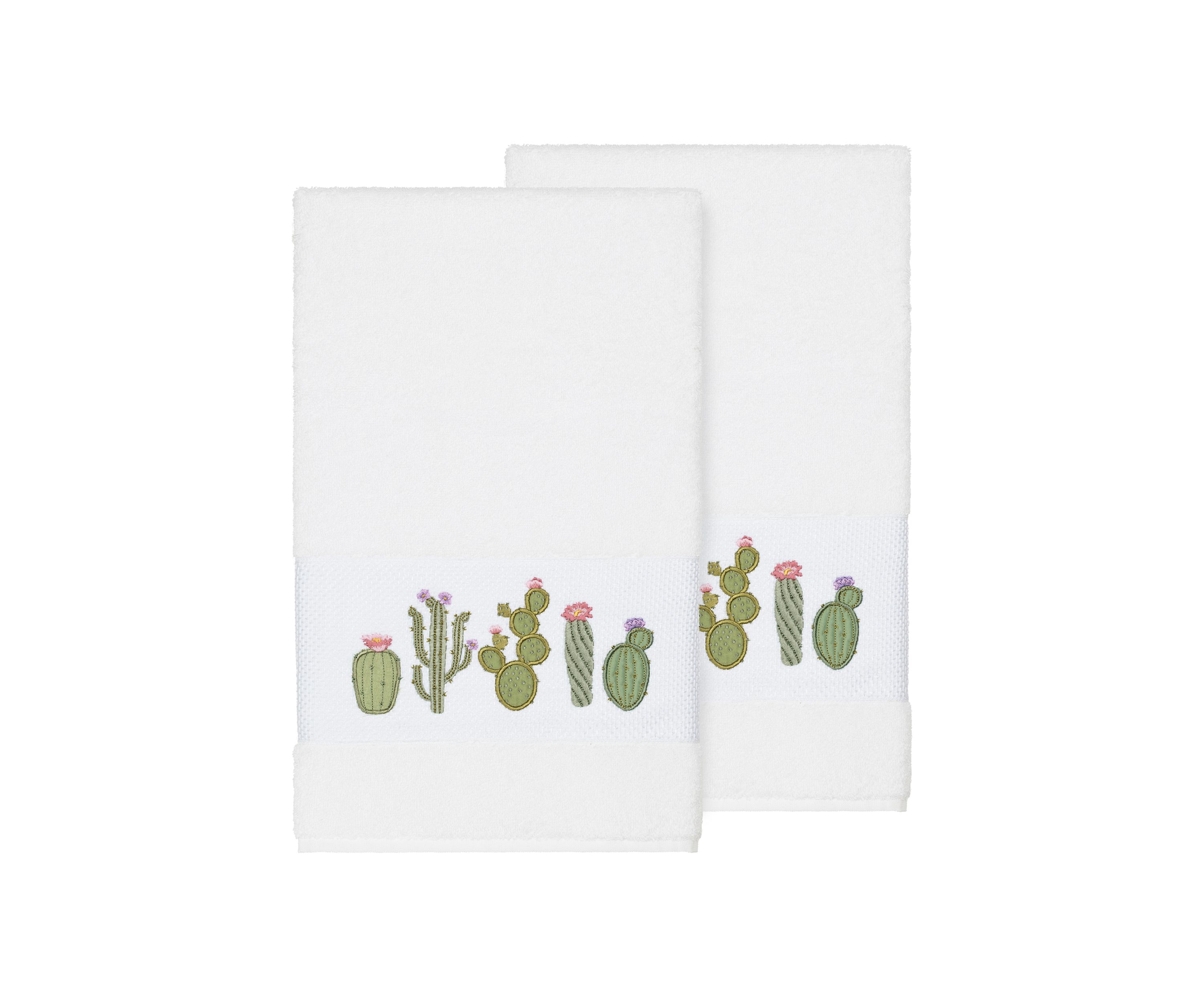 Mila 2 Piece Embellished Bath Towel Set