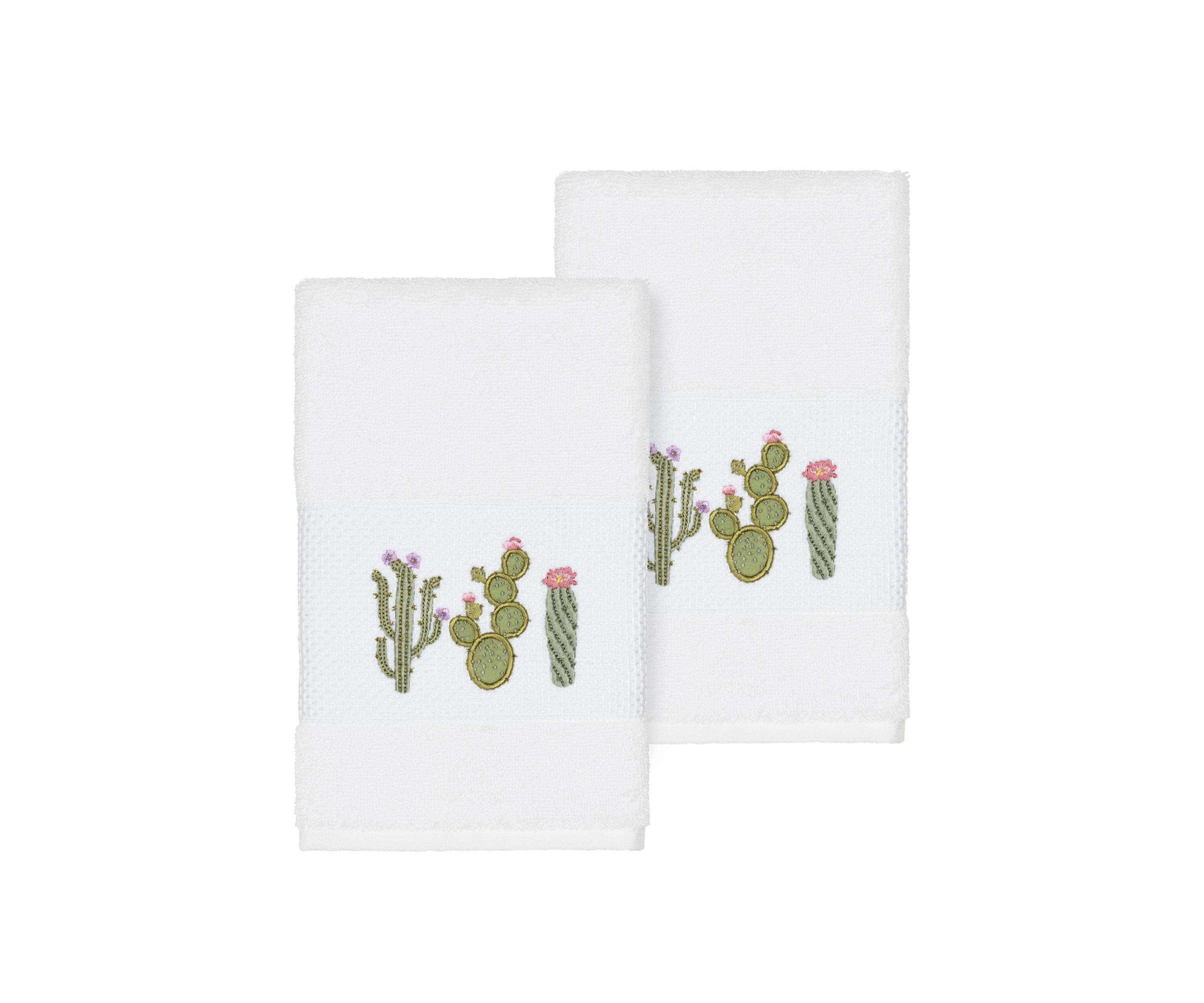 Mila 2 Piece Embellished Hand Towel Set