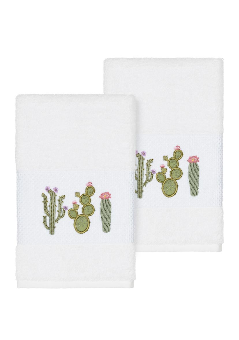 Mila 2 Piece Embellished Hand Towel Set