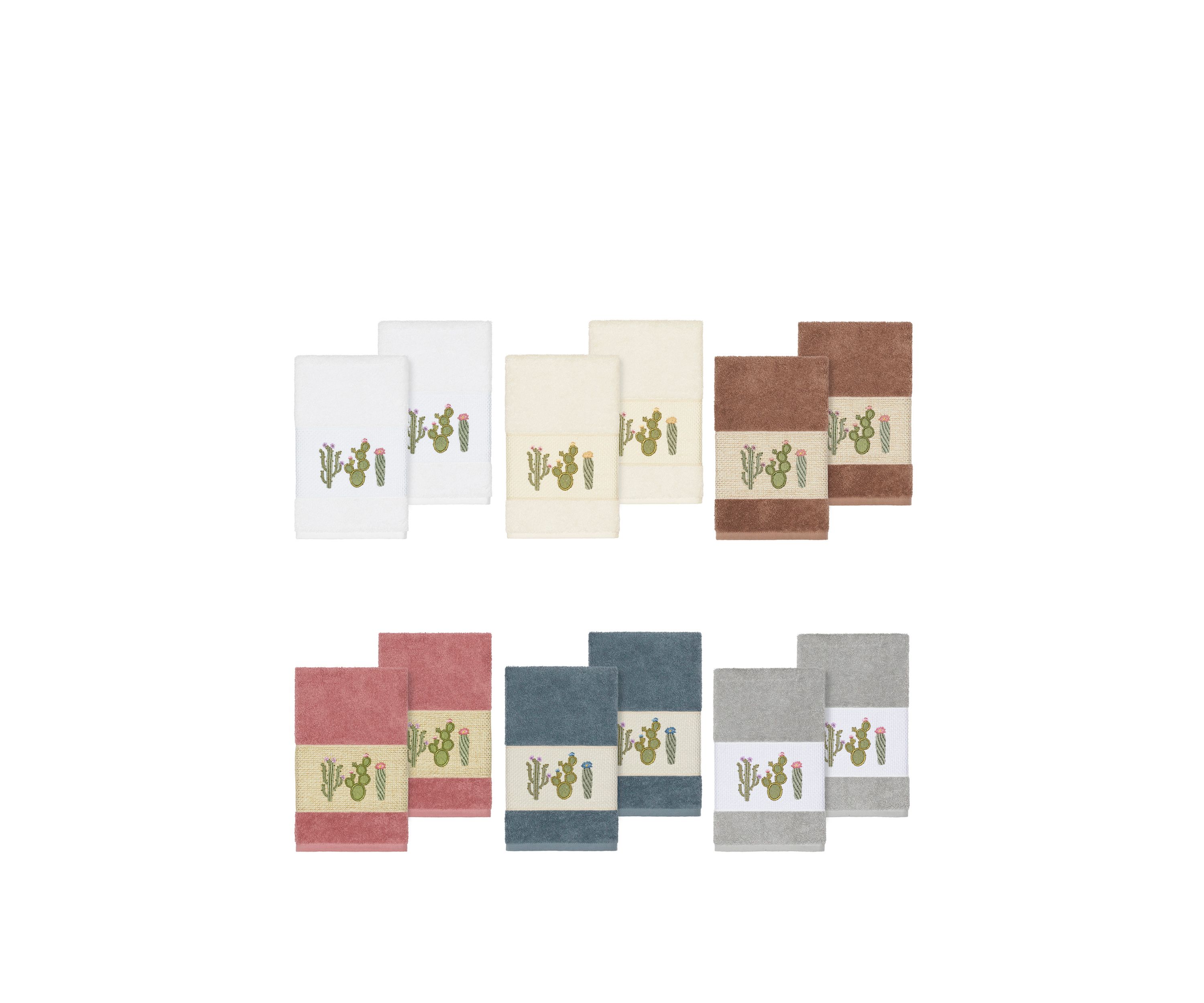 Mila 2 Piece Embellished Hand Towel Set