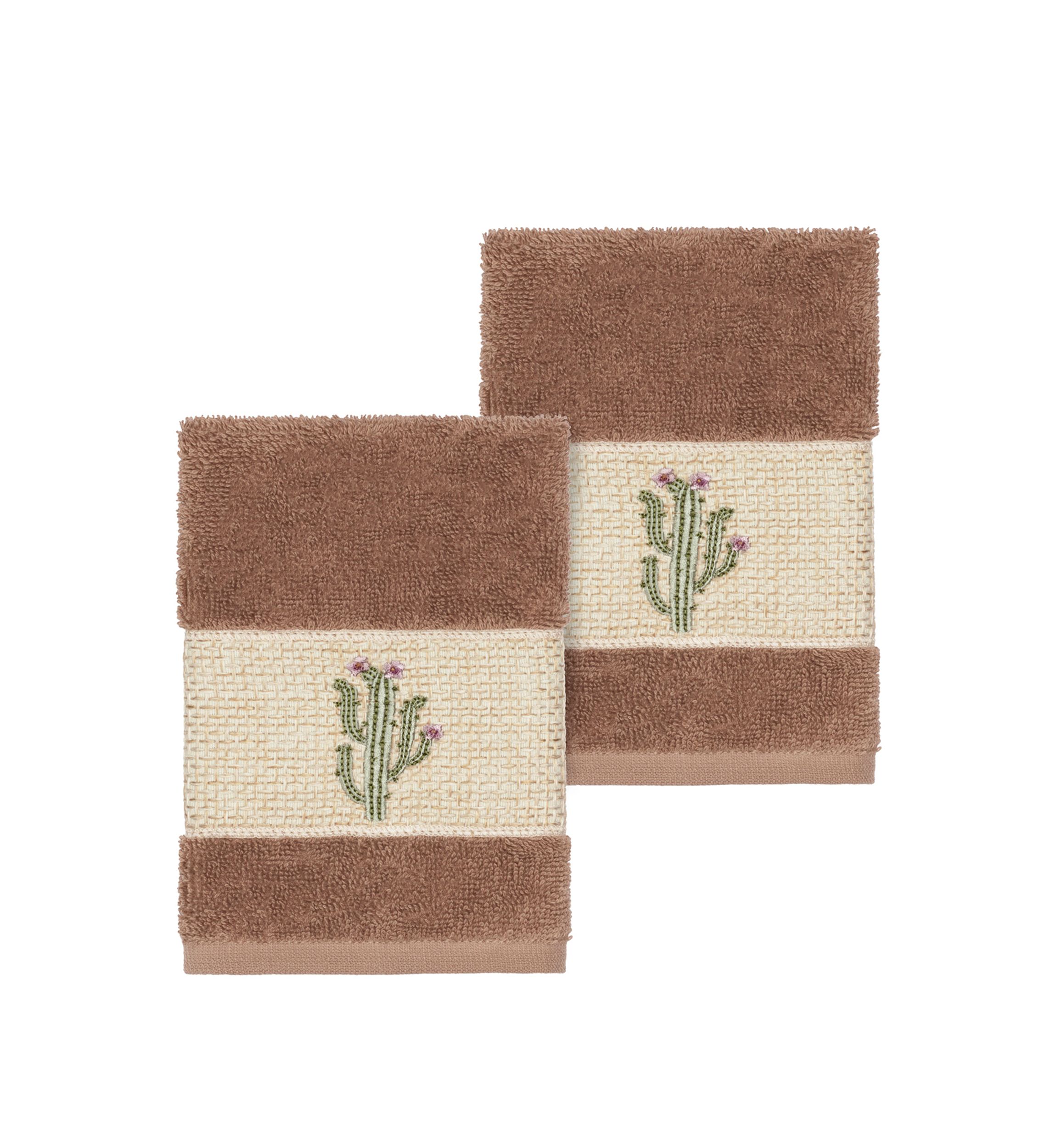 Mila 2 Piece Embellished Washcloth Set