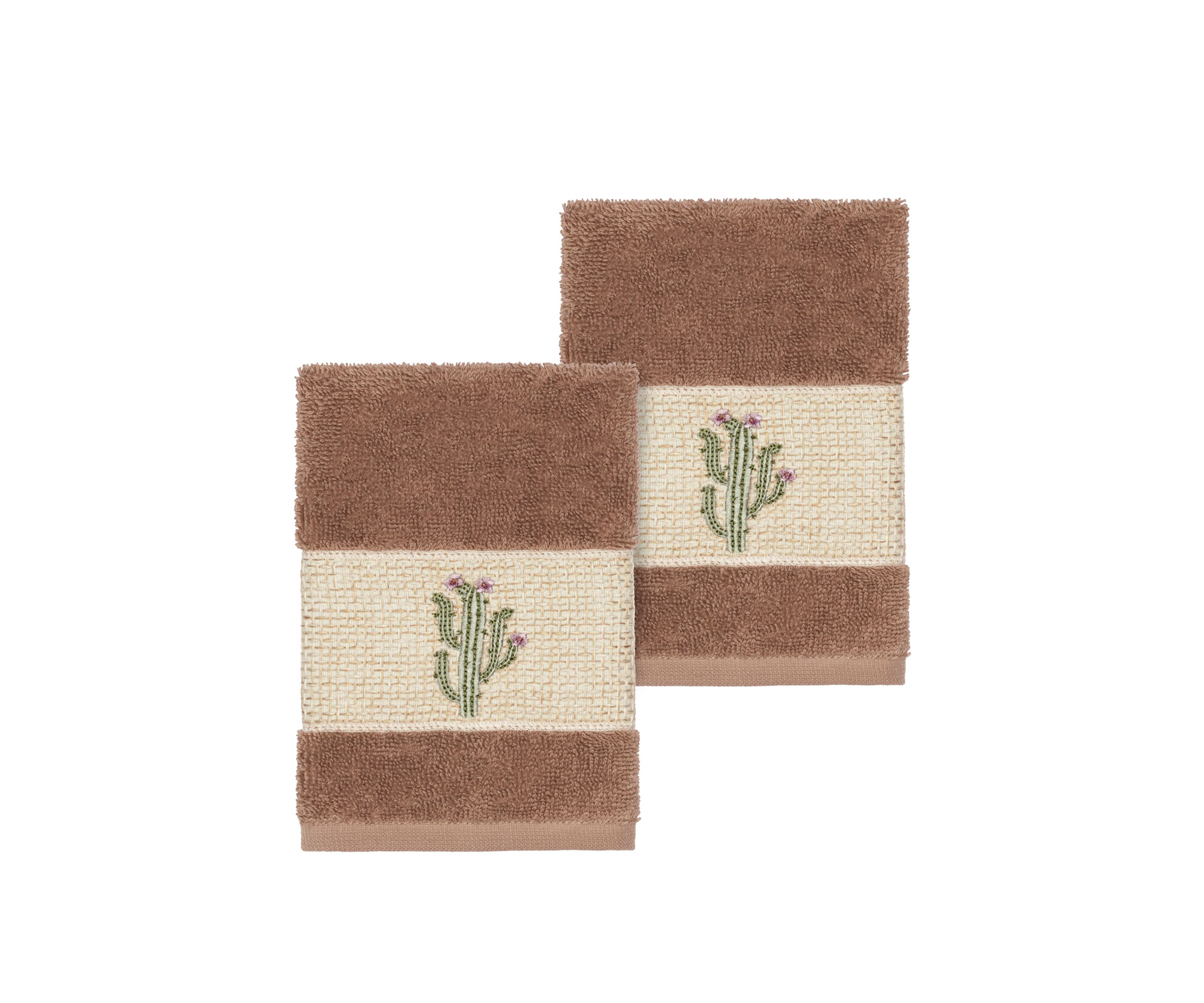 Mila 2 Piece Embellished Washcloth Set