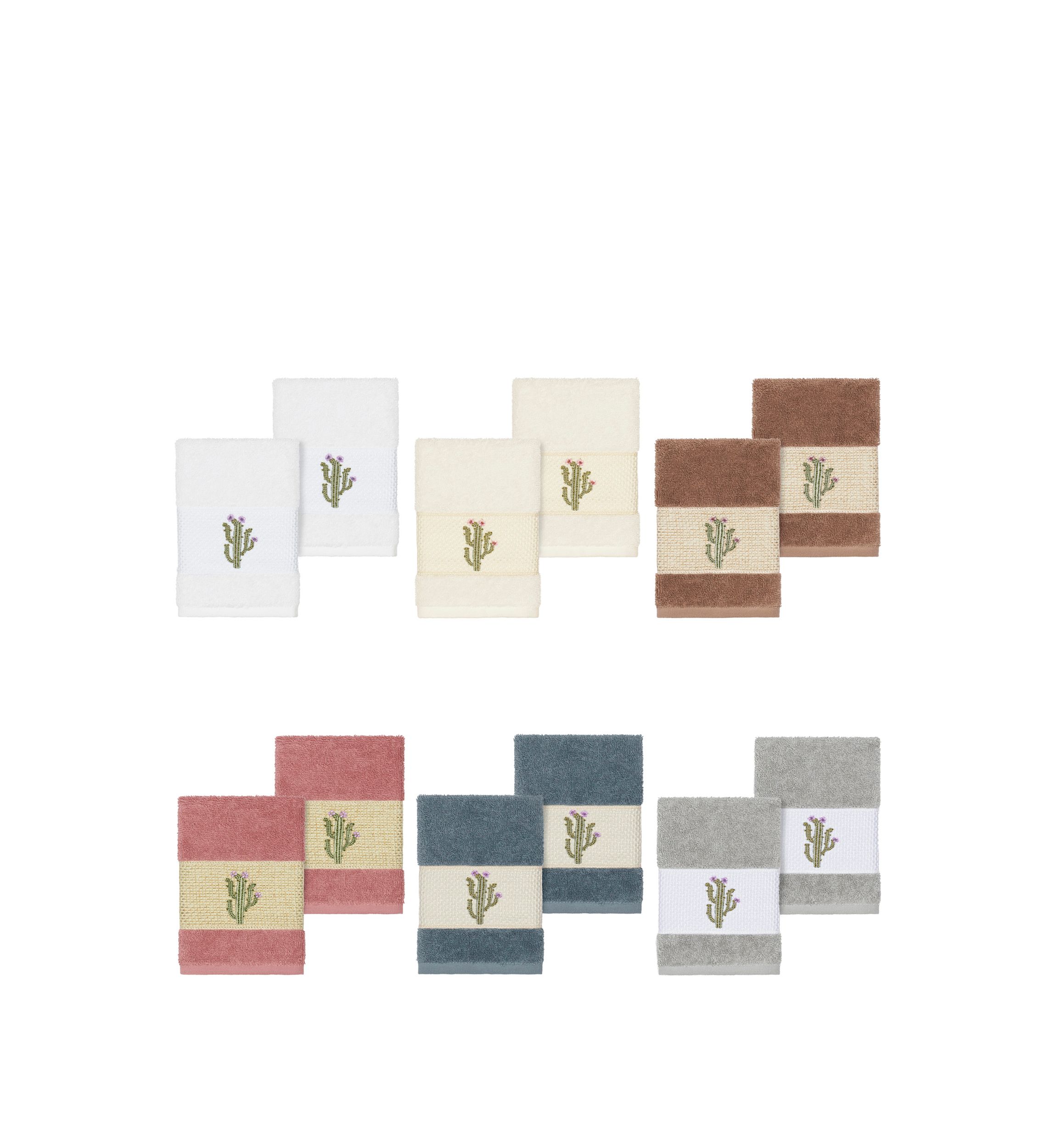 Mila 2 Piece Embellished Washcloth Set