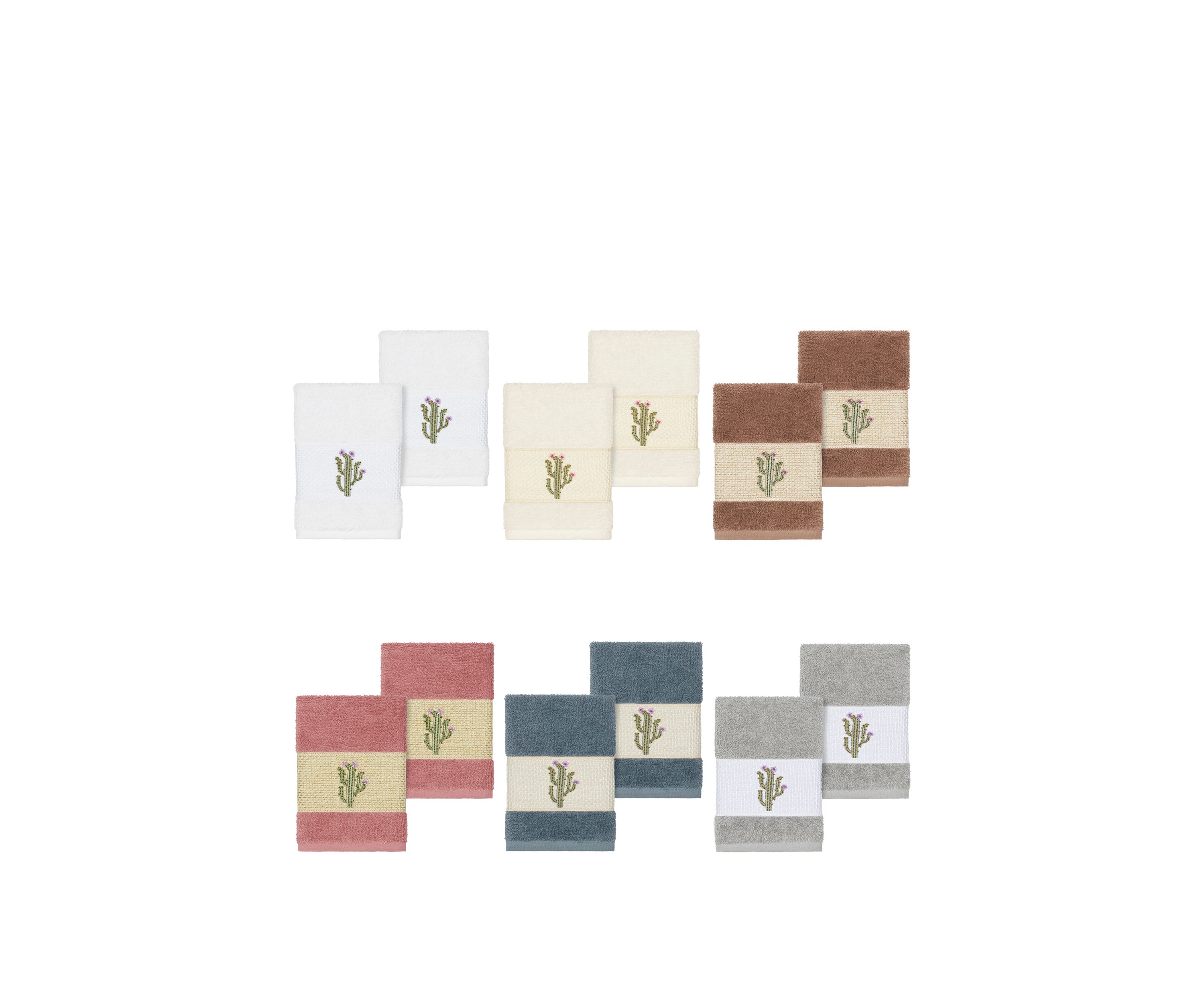 Mila 2 Piece Embellished Washcloth Set