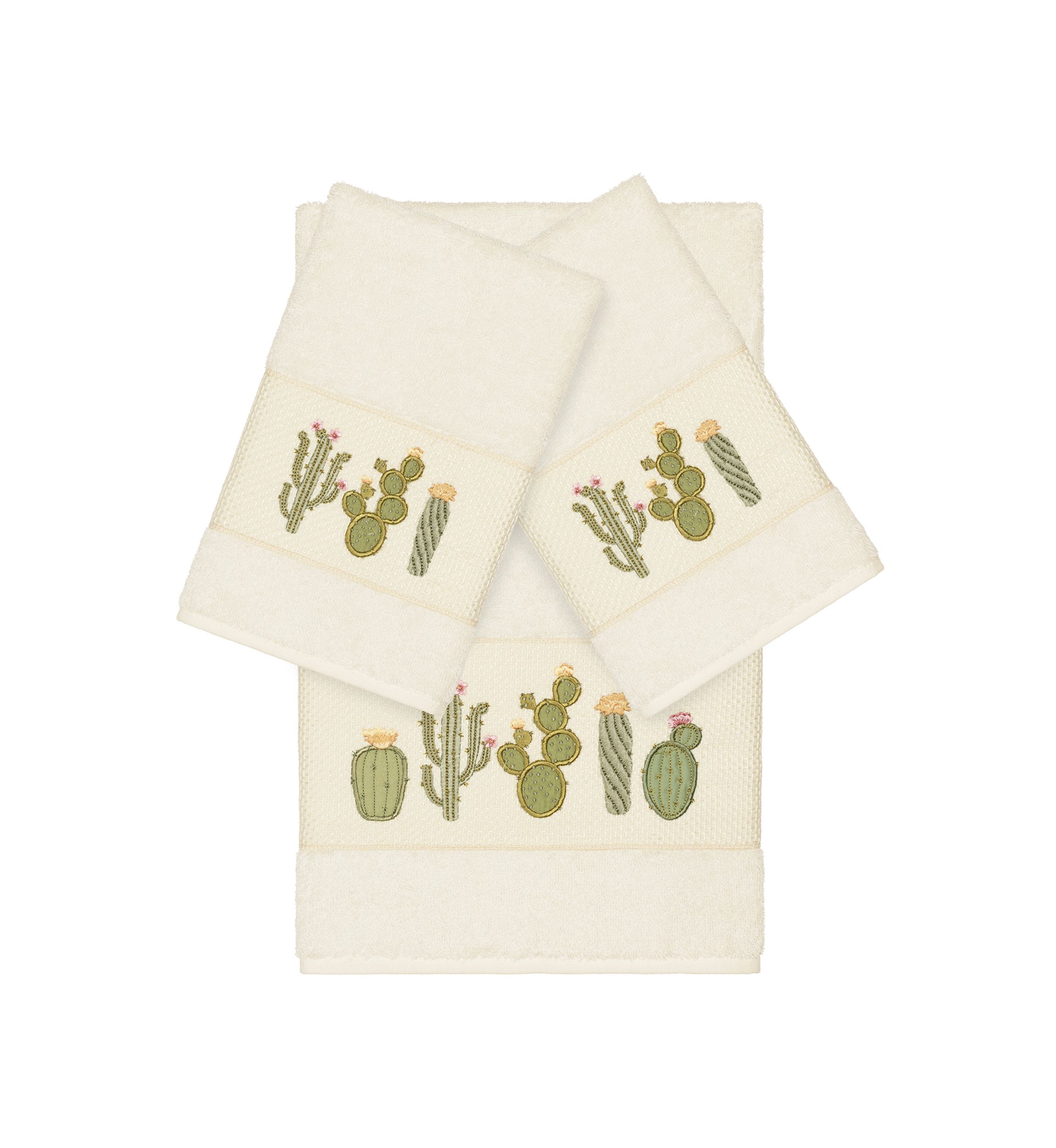 Mila 3 Piece Embellished Towel Set
