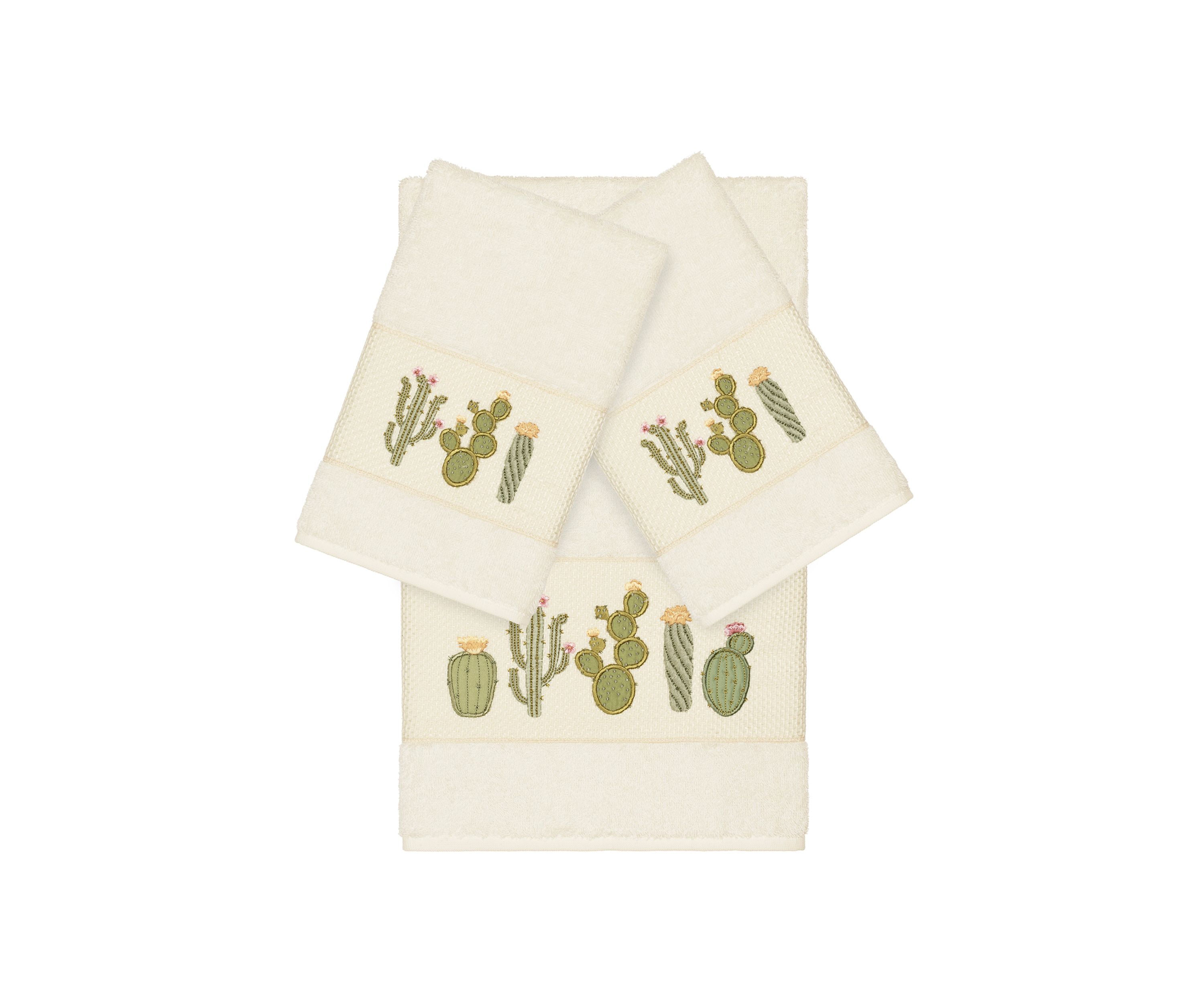 Mila 3 Piece Embellished Towel Set