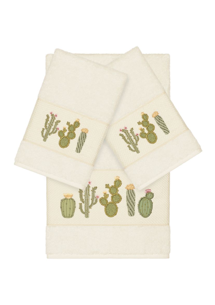 Mila 3 Piece Embellished Towel Set