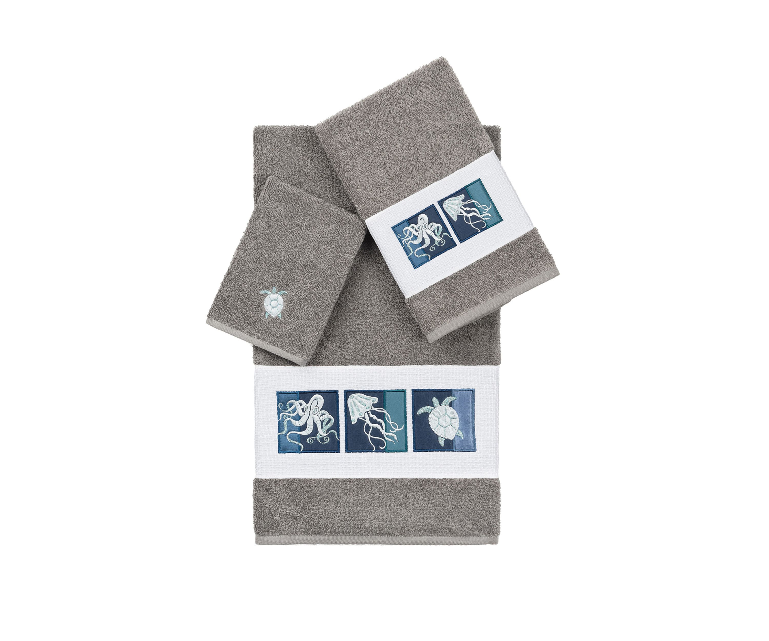Ava 3 Piece Embellished Towel Set