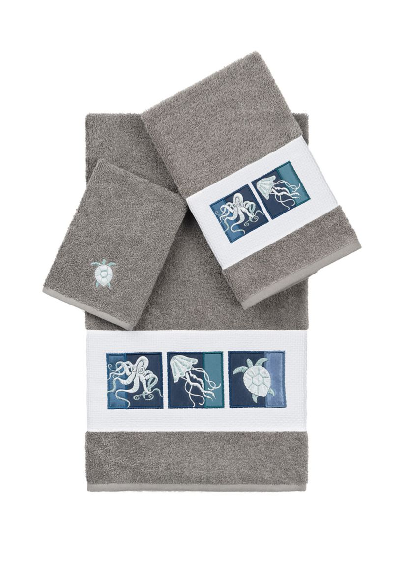 Ava 3 Piece Embellished Towel Set