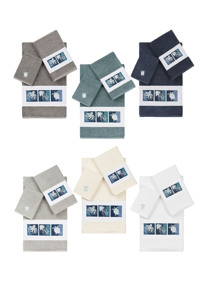 Ava 3 Piece Embellished Towel Set
