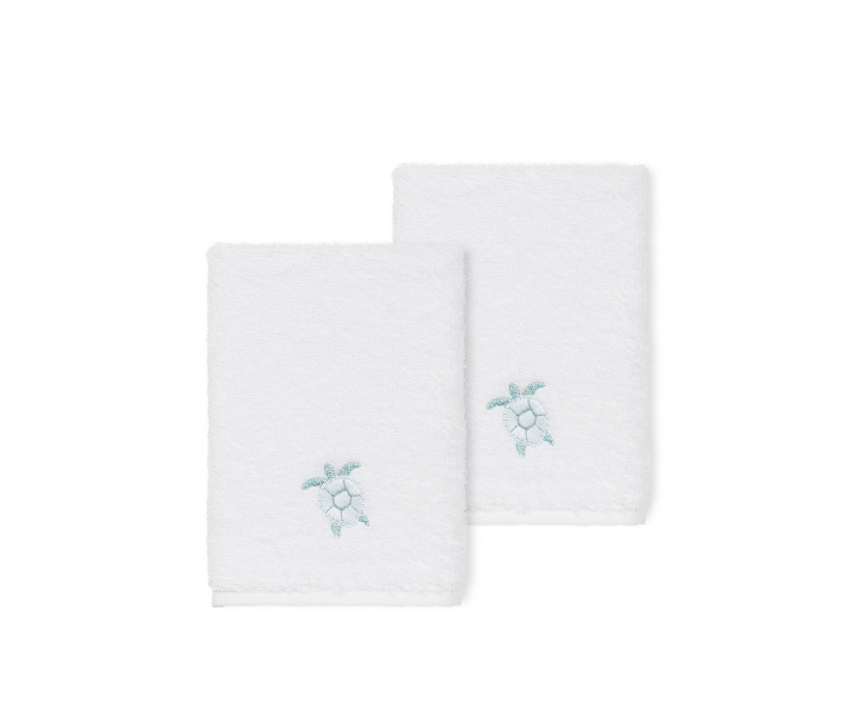 Ava 2 Piece Embellished Washcloth Set