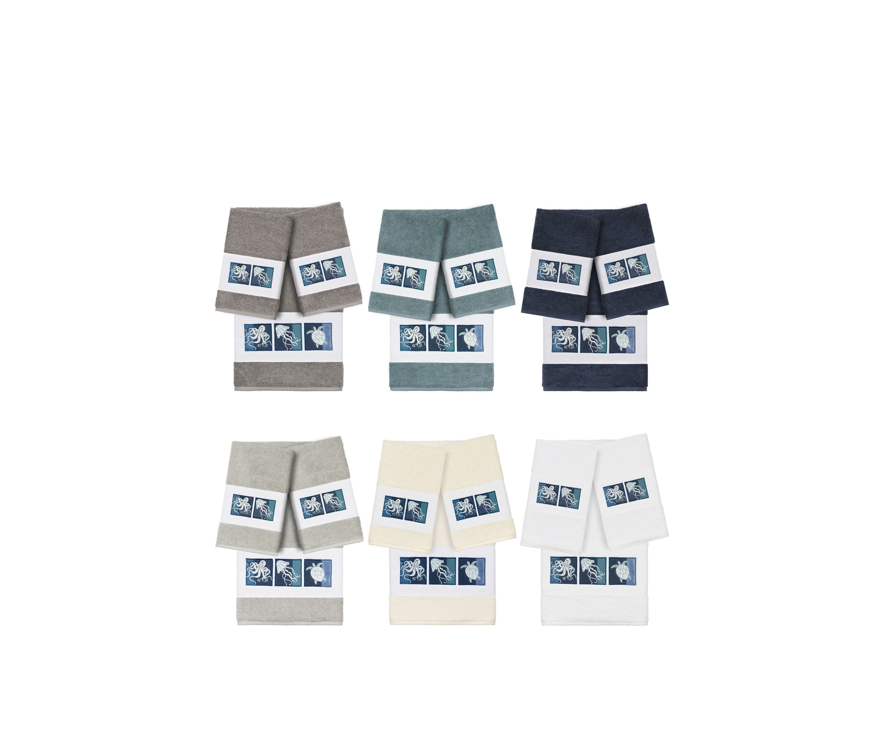 Ava 3 Piece Embellished Towel Set
