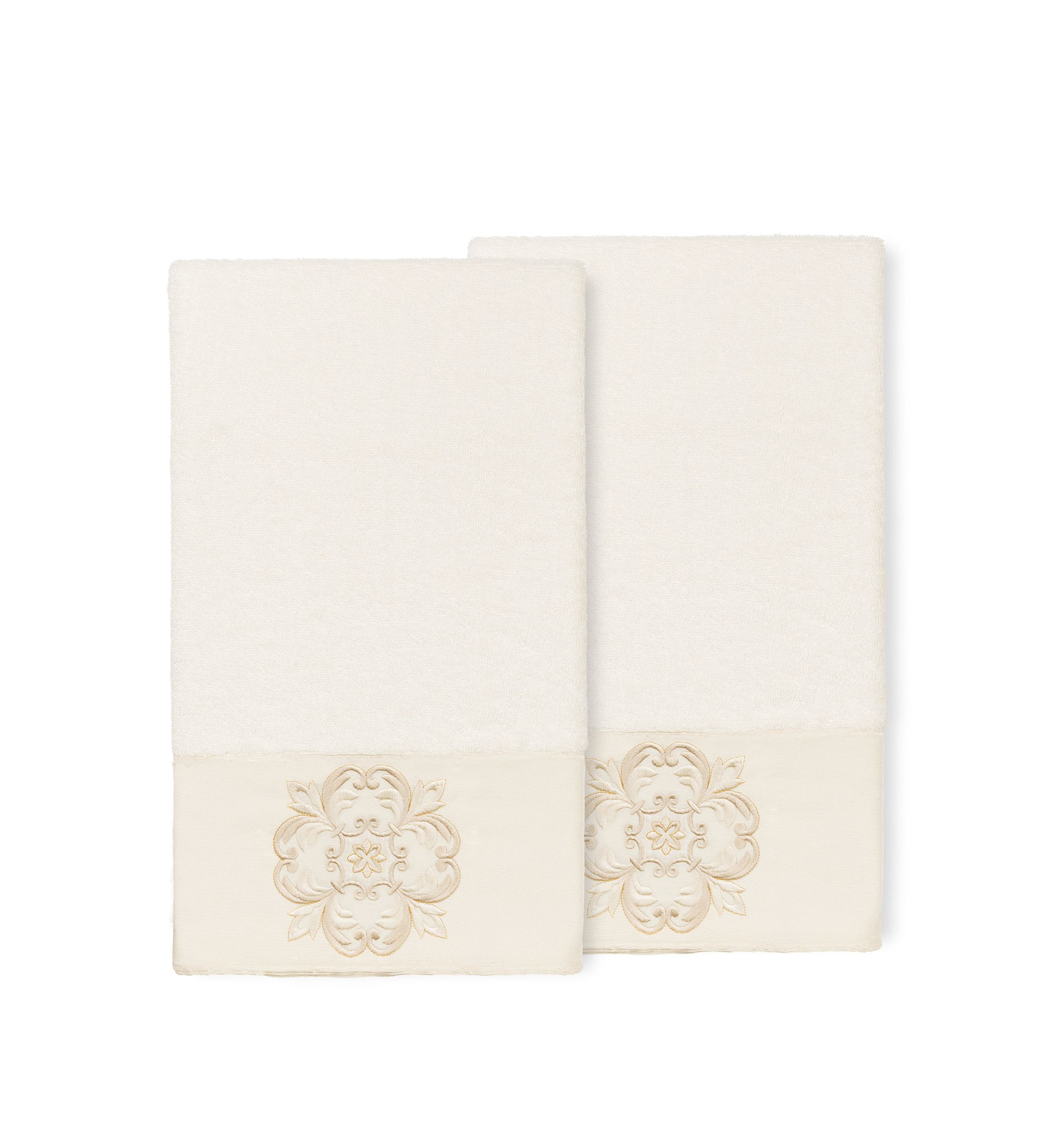 Alyssa 2 Piece Embellished Bath Towel Set
