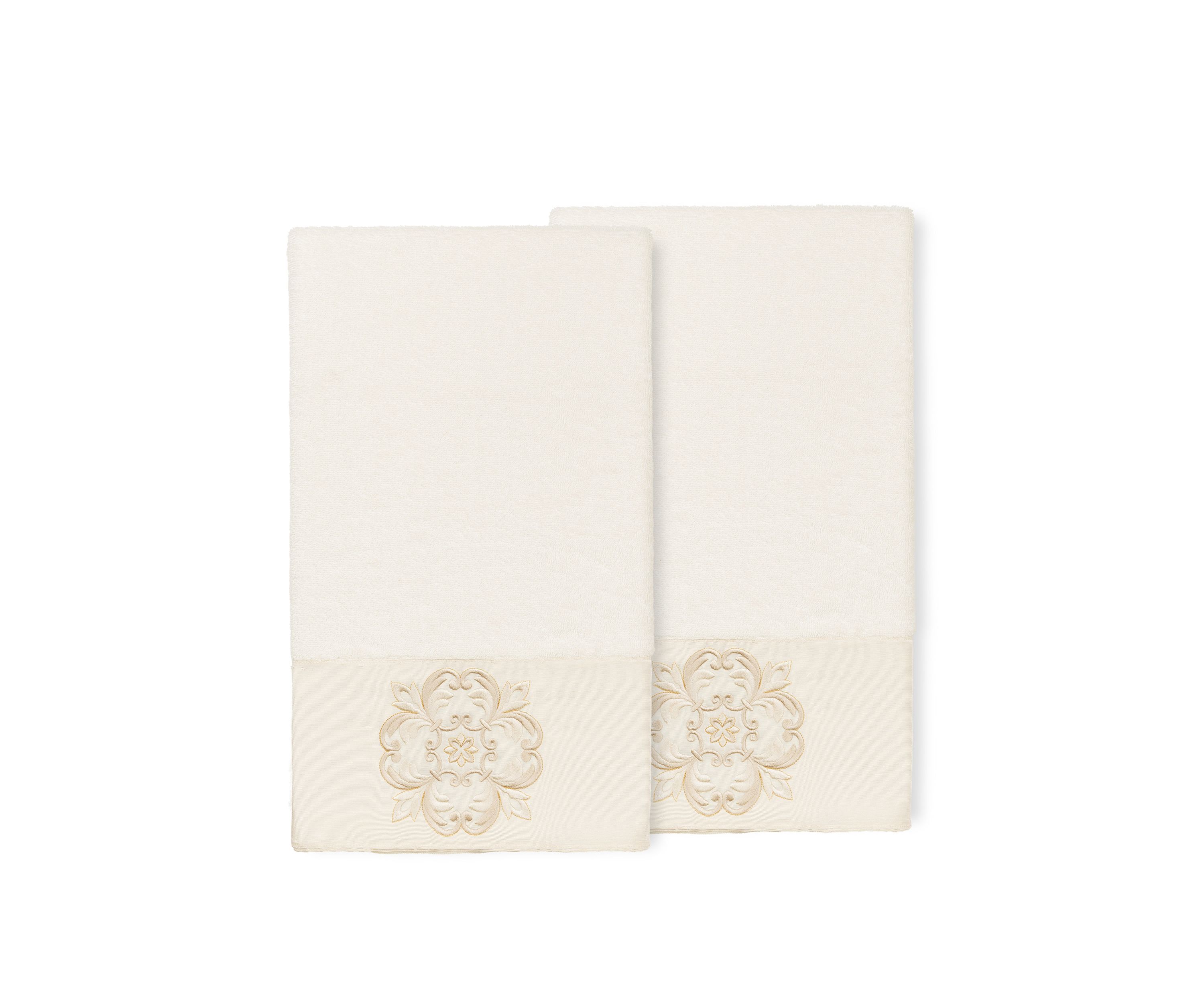 Alyssa 2 Piece Embellished Bath Towel Set