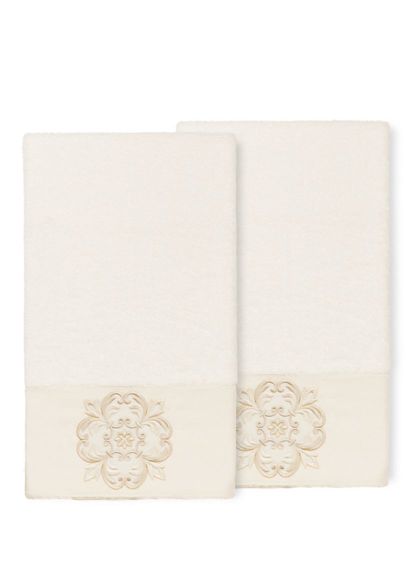 Alyssa 2 Piece Embellished Bath Towel Set