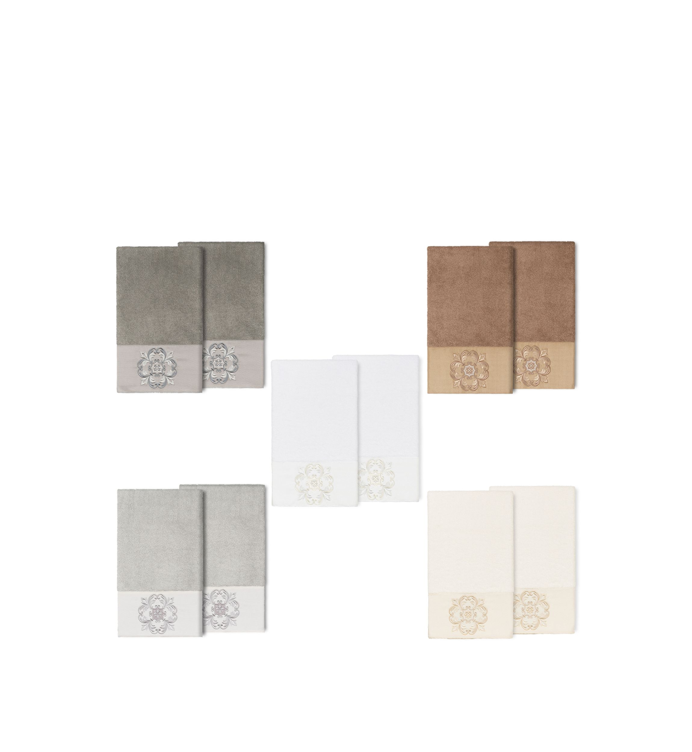 Alyssa 2 Piece Embellished Bath Towel Set