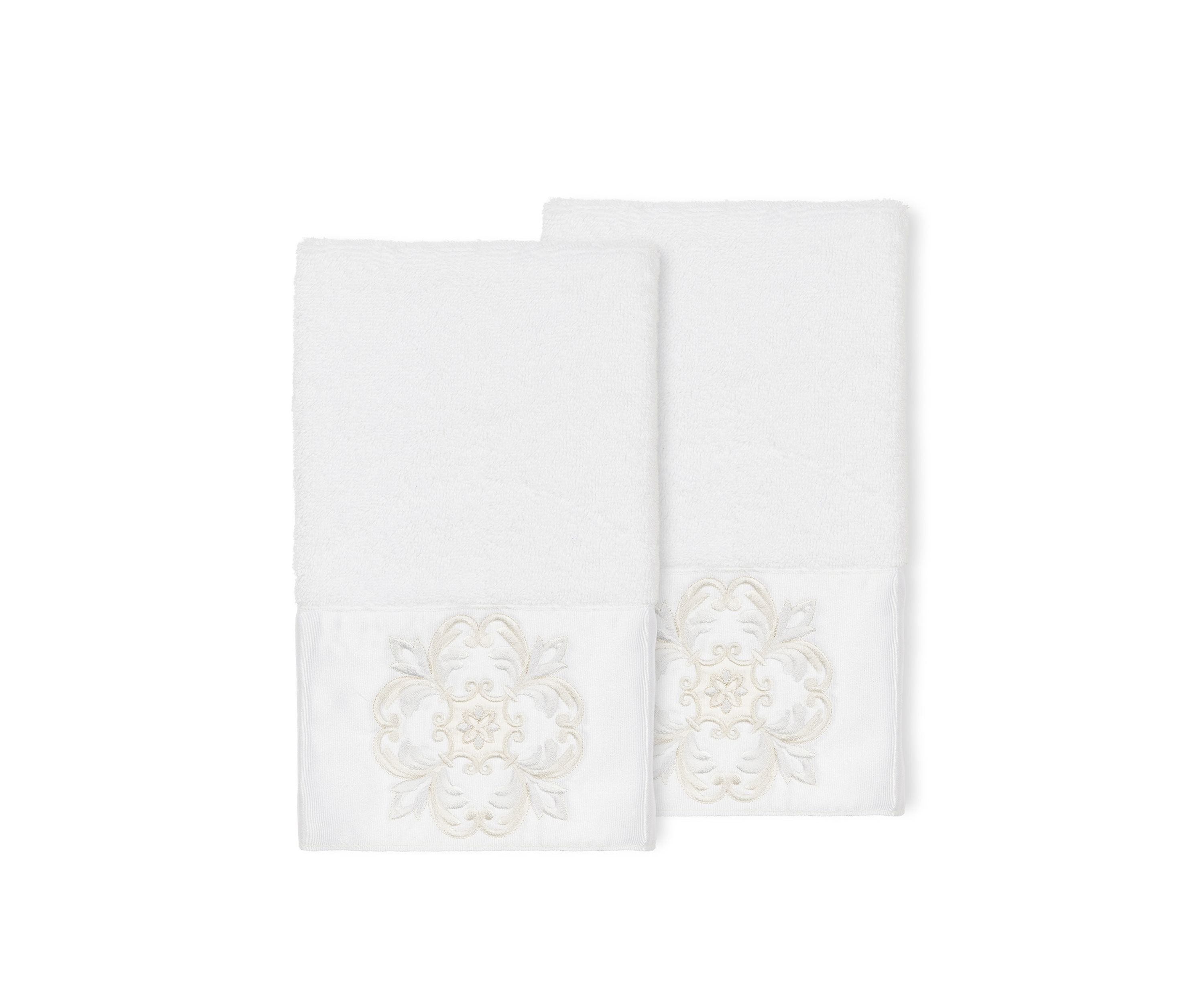 Alyssa 2 Piece Embellished Hand Towel Set