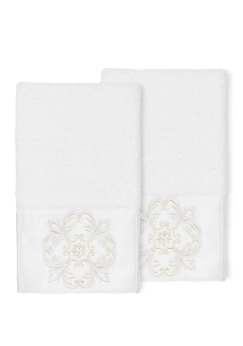 Alyssa 2 Piece Embellished Hand Towel Set