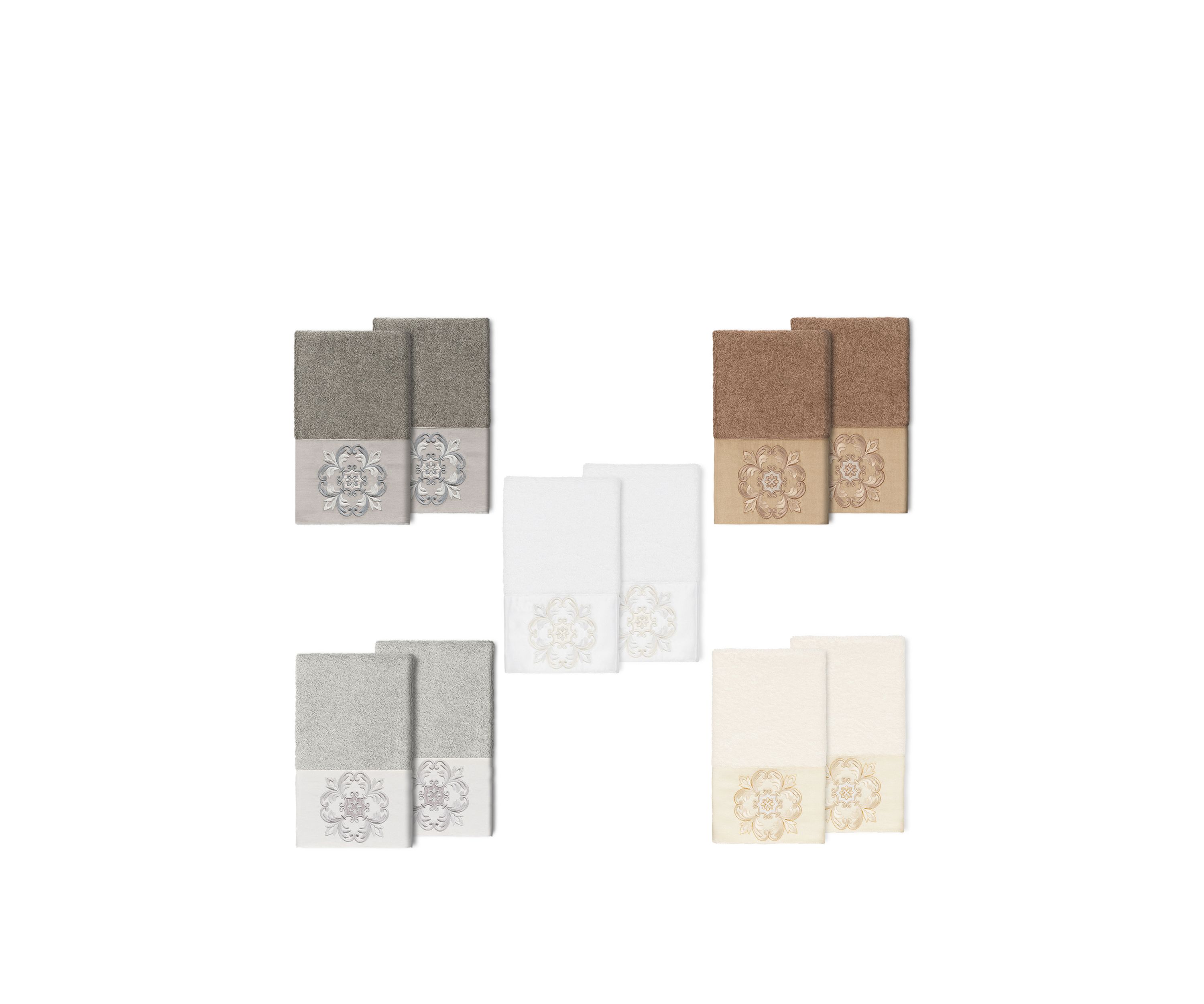 Alyssa 2 Piece Embellished Hand Towel Set