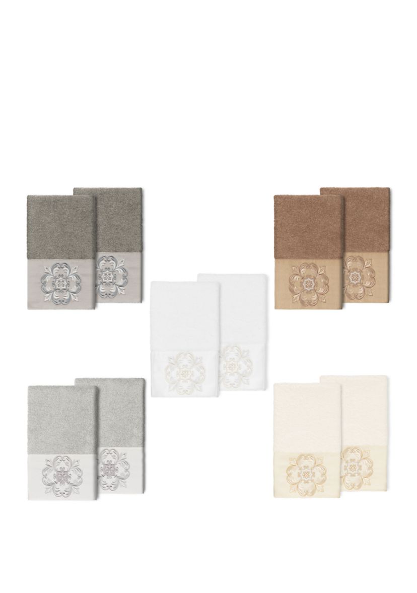 Alyssa 2 Piece Embellished Hand Towel Set