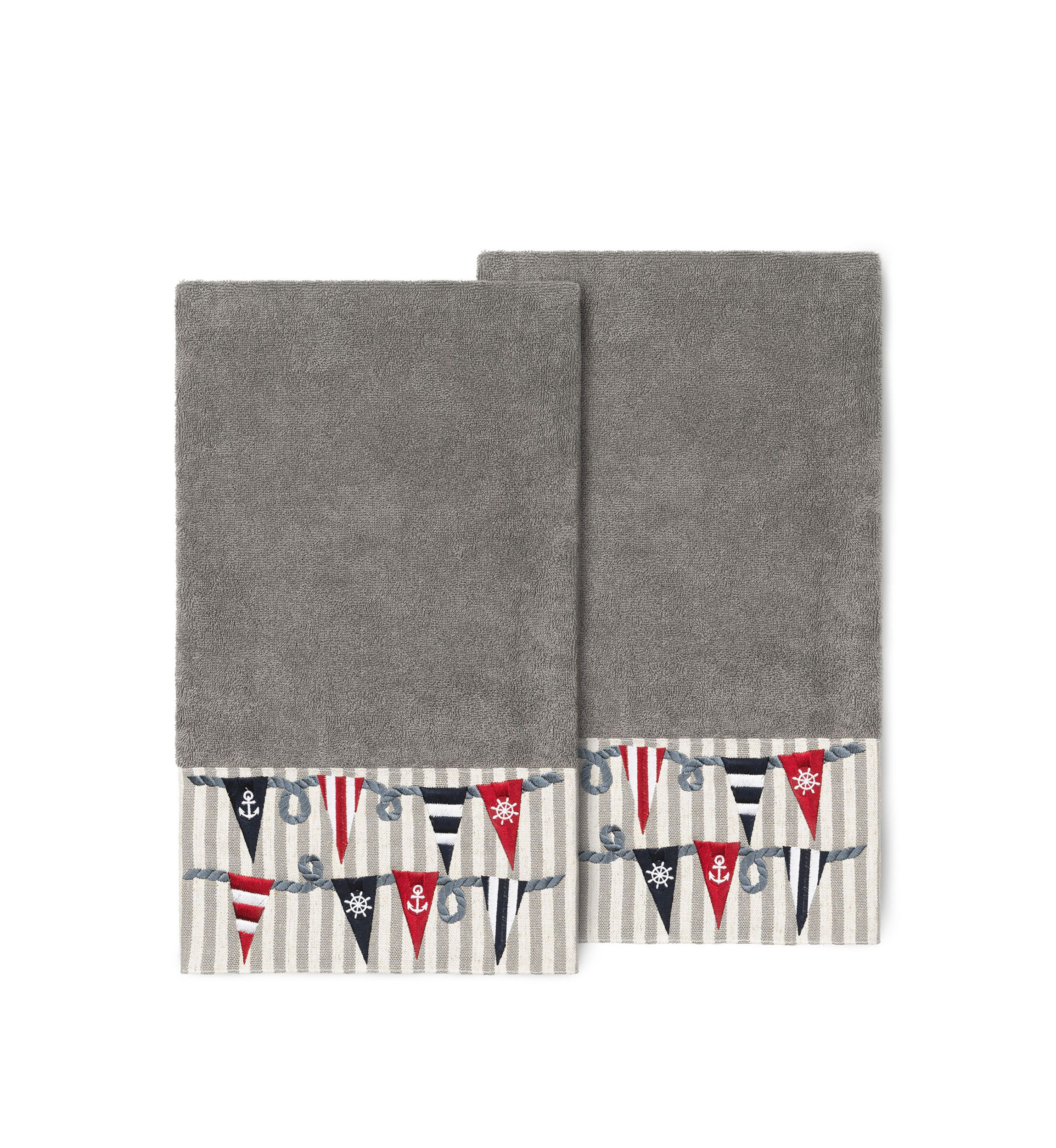 Ethan 2 Piece Embellished Bath Towel Set
