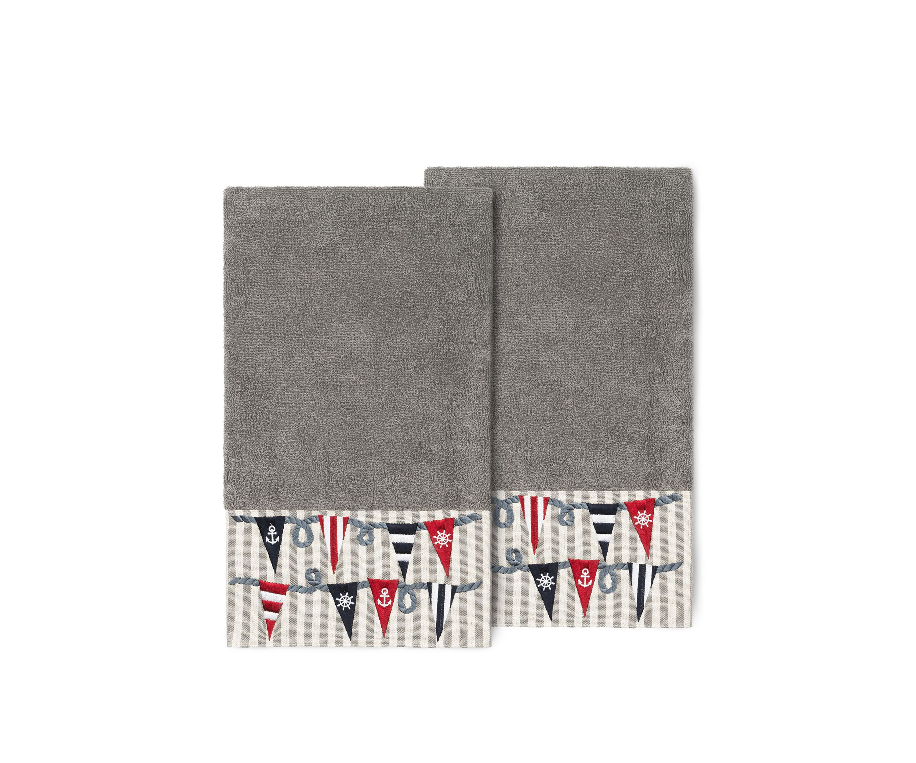 Ethan 2 Piece Embellished Bath Towel Set