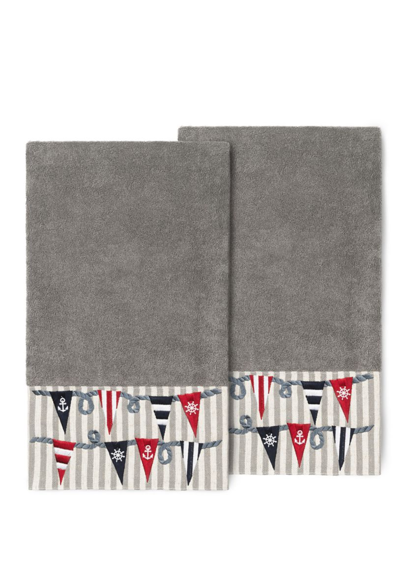 Ethan 2 Piece Embellished Bath Towel Set