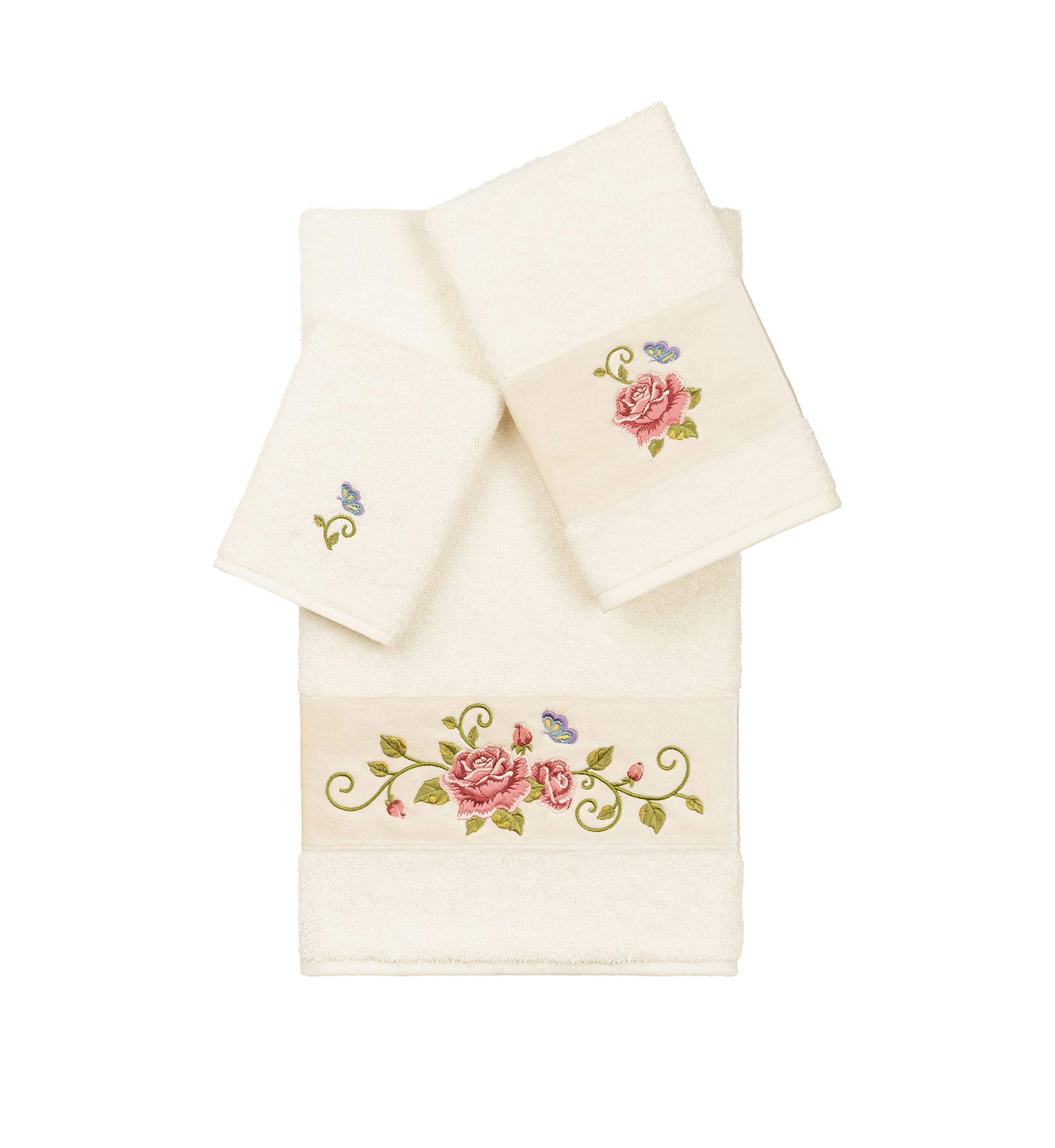 Rebecca 3 Piece Embellished Towel Set