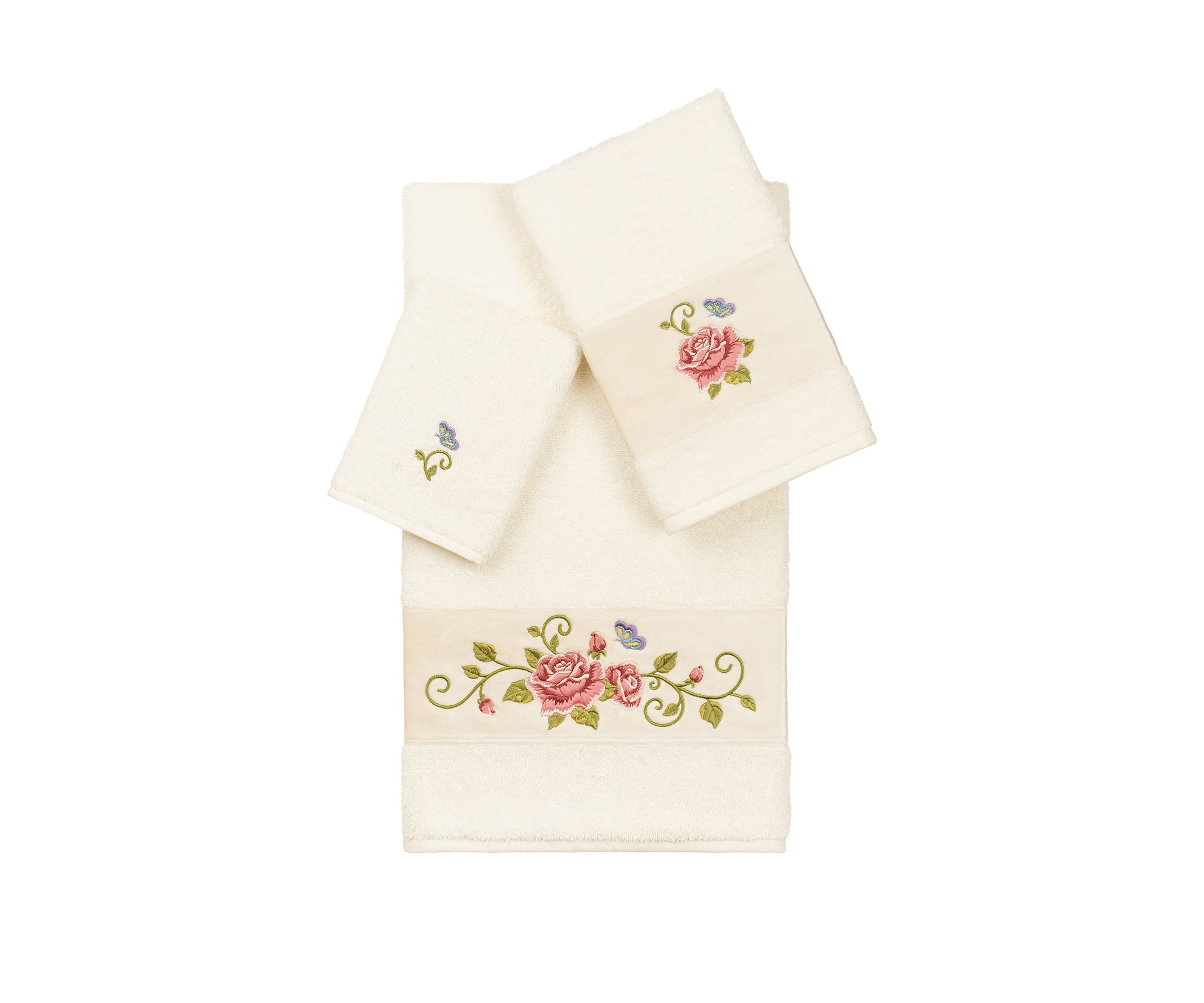Rebecca 3 Piece Embellished Towel Set
