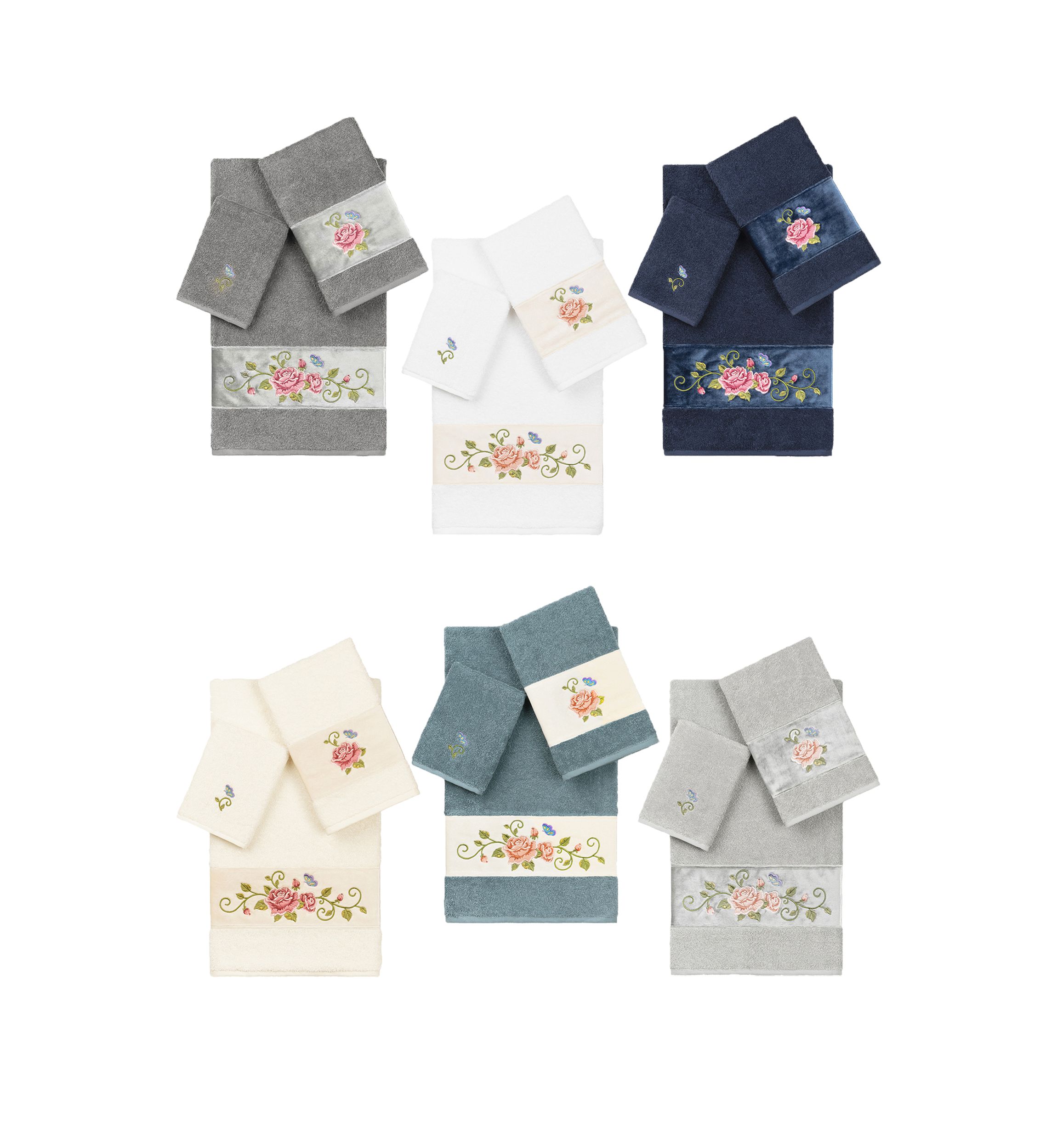 Rebecca 3 Piece Embellished Towel Set