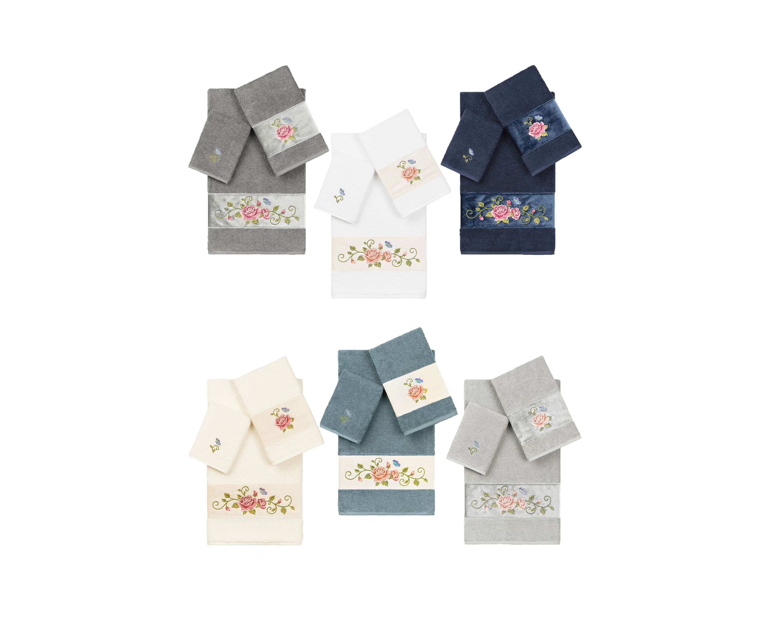 Rebecca 3 Piece Embellished Towel Set