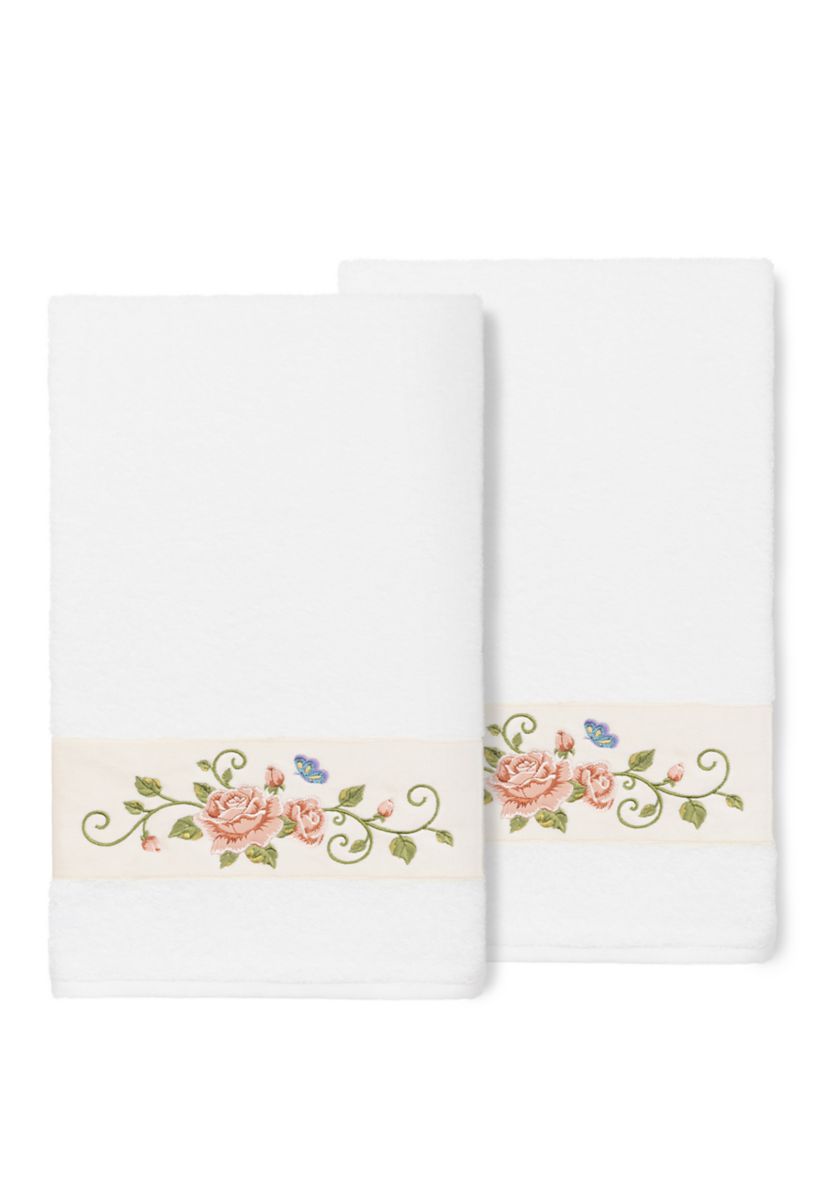 Rebecca 2 Piece Embellished Bath Towel Set