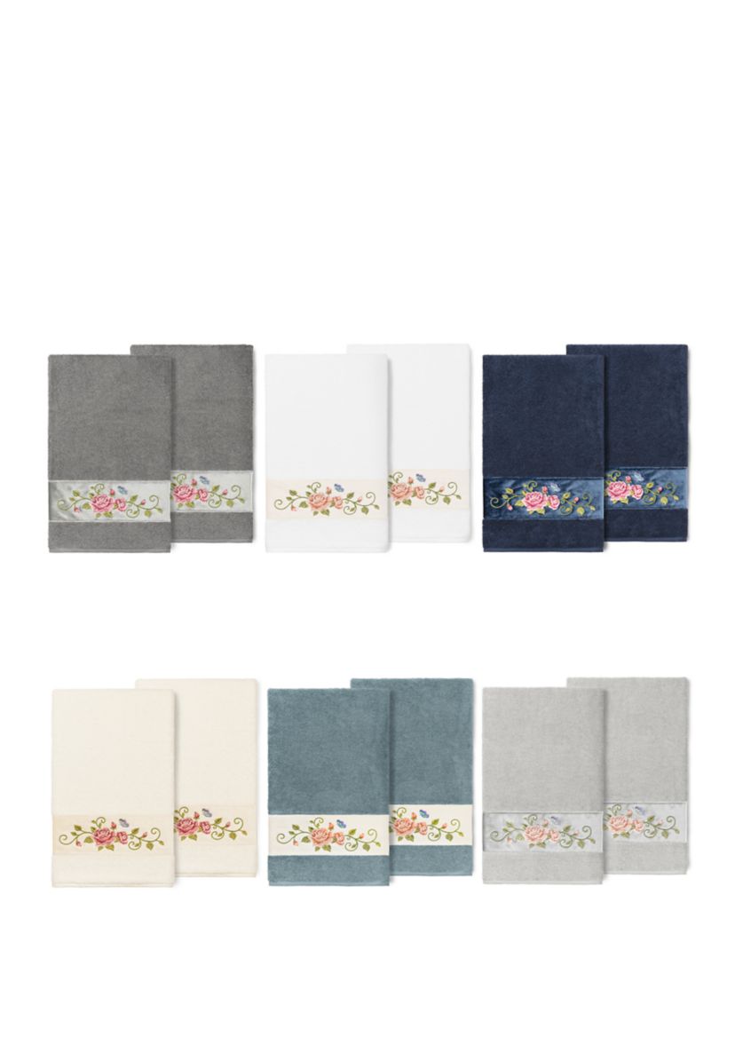 Rebecca 2 Piece Embellished Bath Towel Set