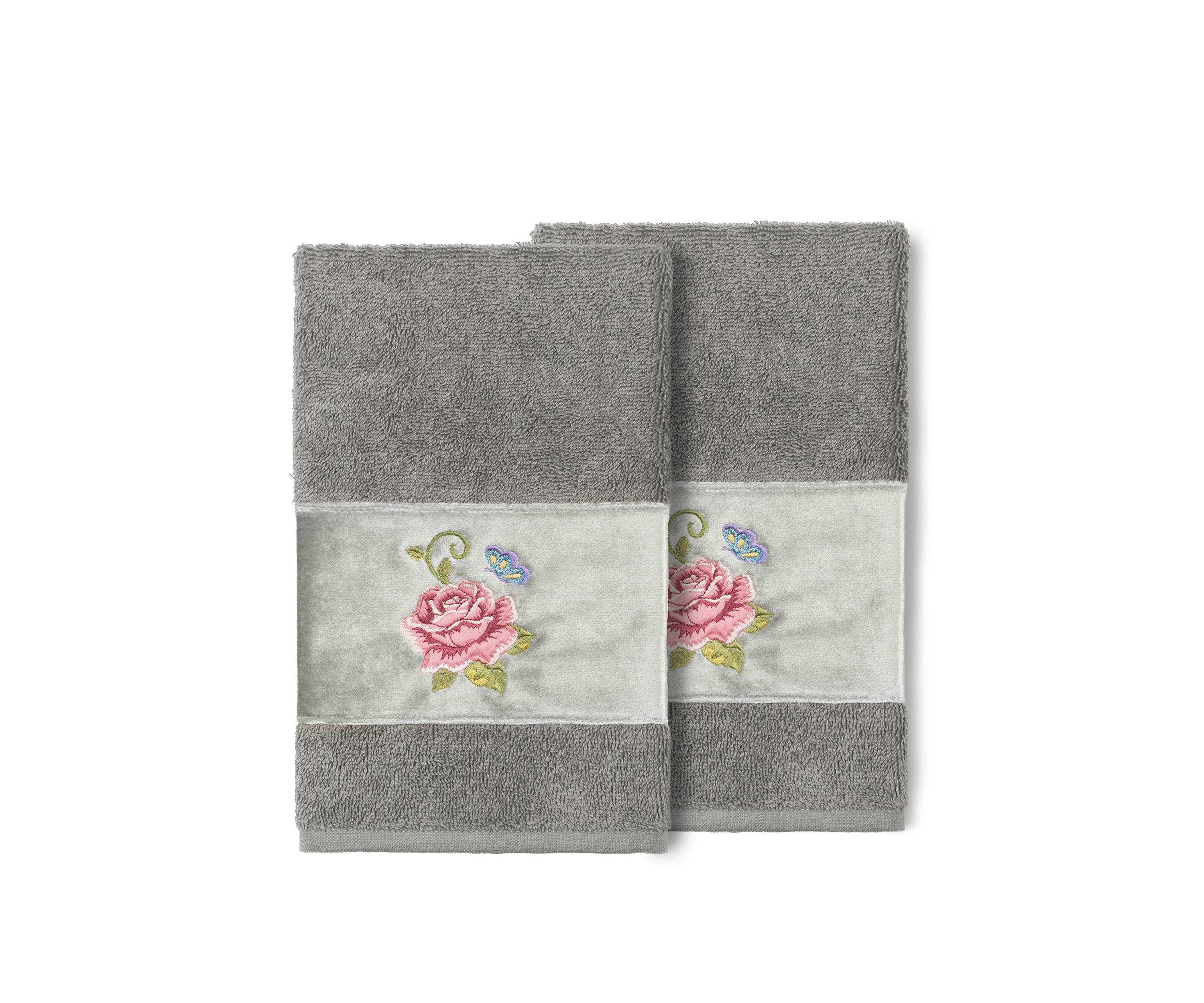 Rebecca 2 Piece Embellished Hand Towel Set
