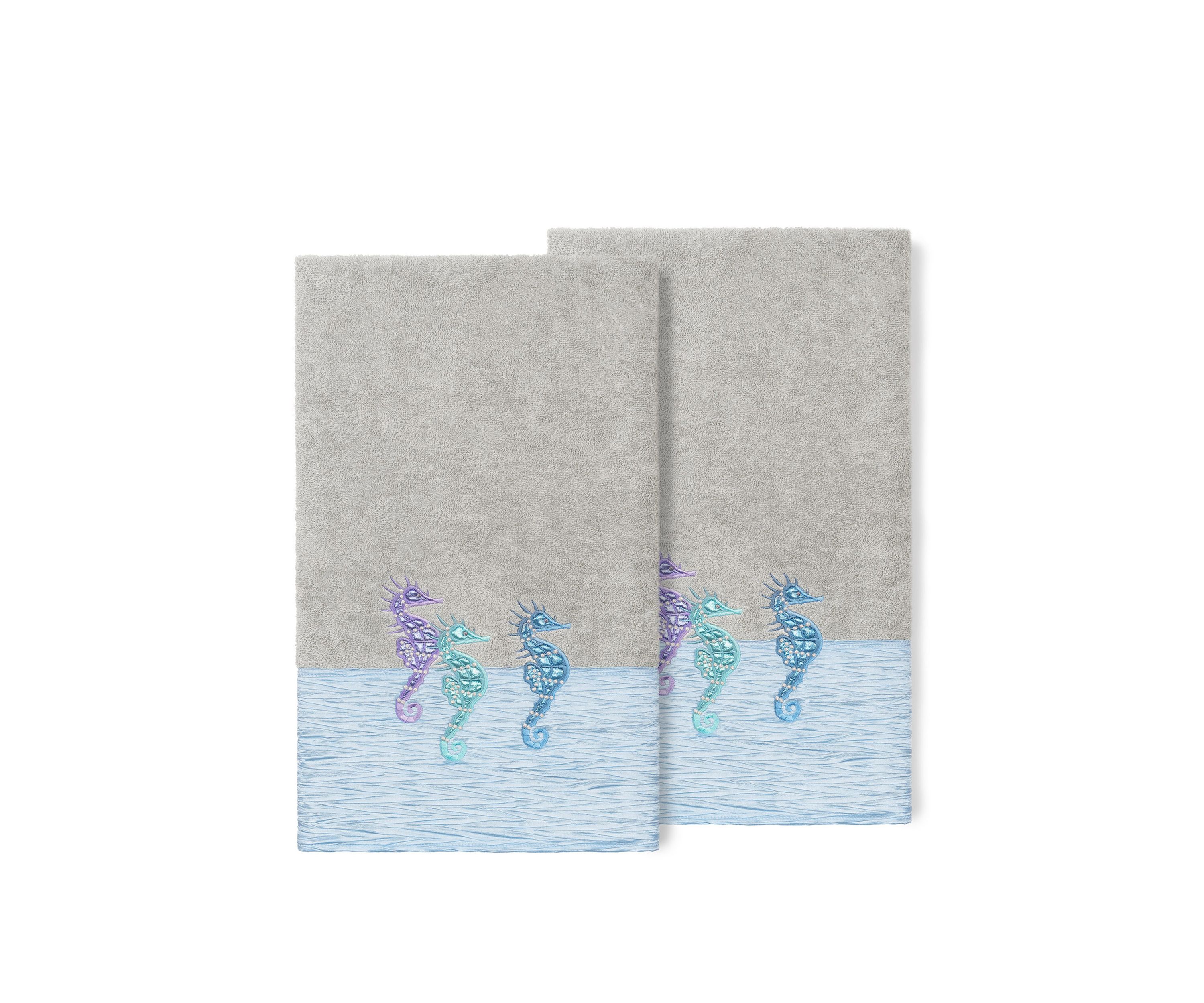 Sofia 2 Piece Embellished Bath Towel Set