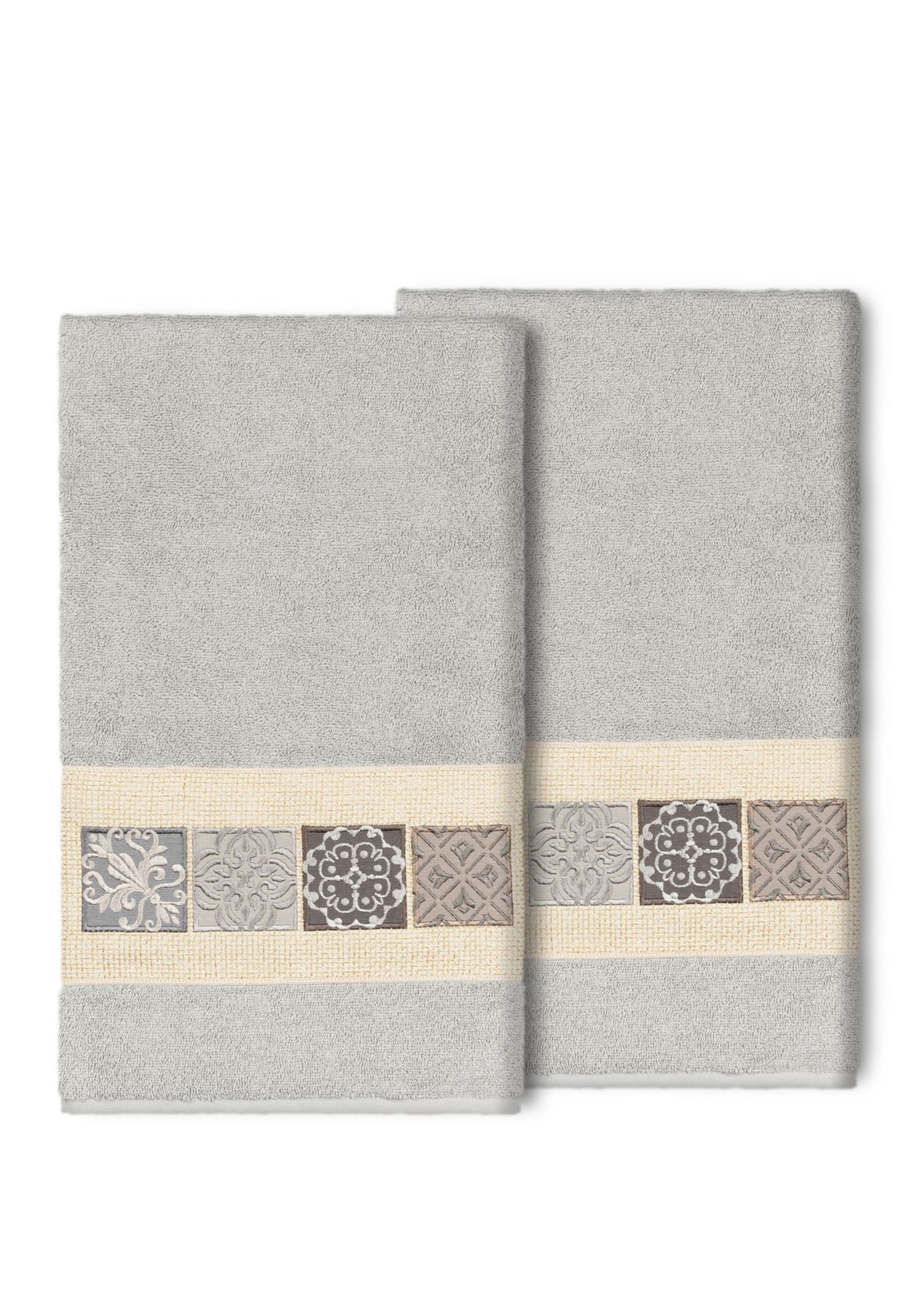 Vivian 2 Piece Embellished Bath Towel Set