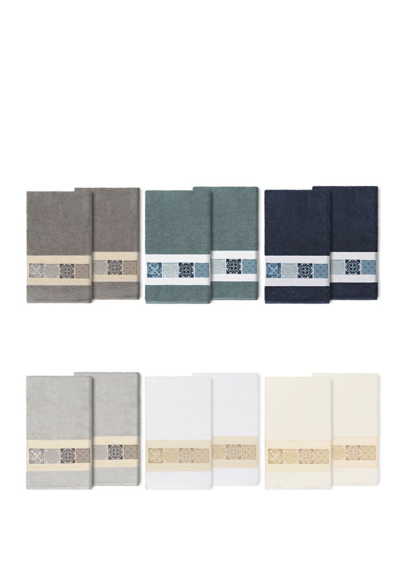 Vivian 2 Piece Embellished Bath Towel Set