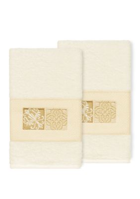 Vivian 2 Piece Embellished Hand Towel Set