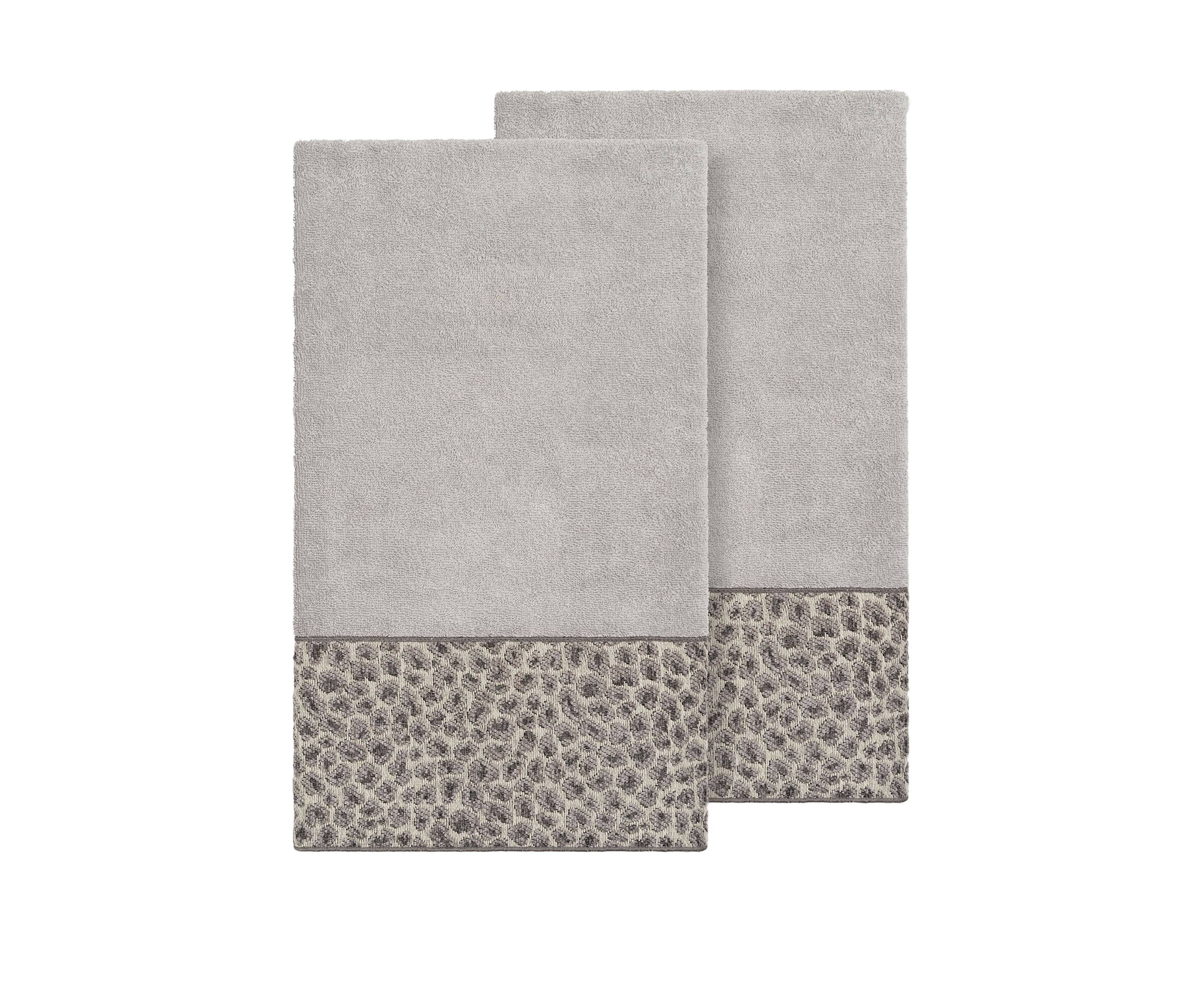 Spots 2 Piece Embellished Bath Towel Set