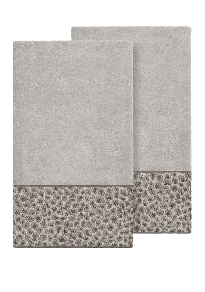 Spots 2 Piece Embellished Bath Towel Set
