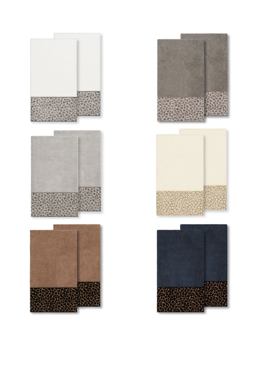 Spots 2 Piece Embellished Bath Towel Set