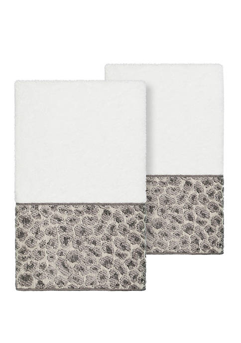 Spots 2 Piece Embellished Hand Towel Set