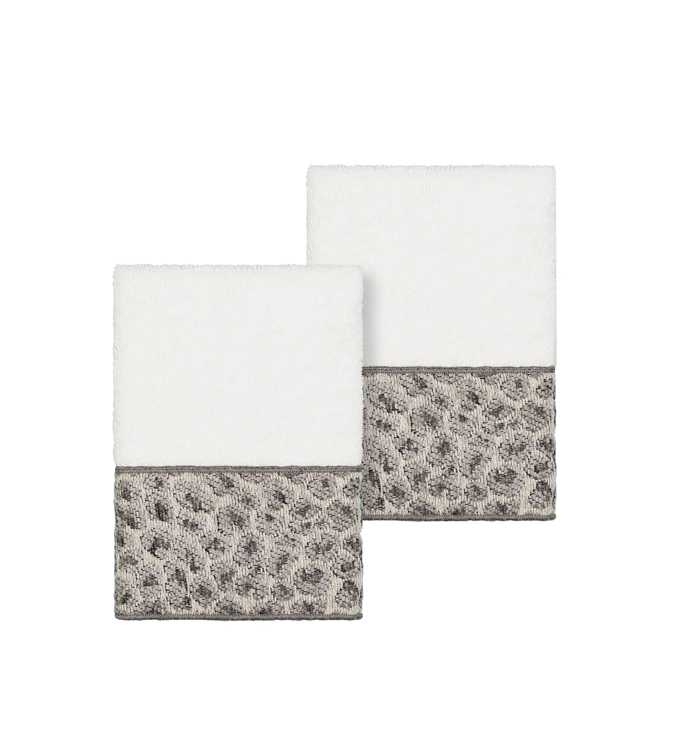 Spots 2 Piece Embellished Washcloth Set