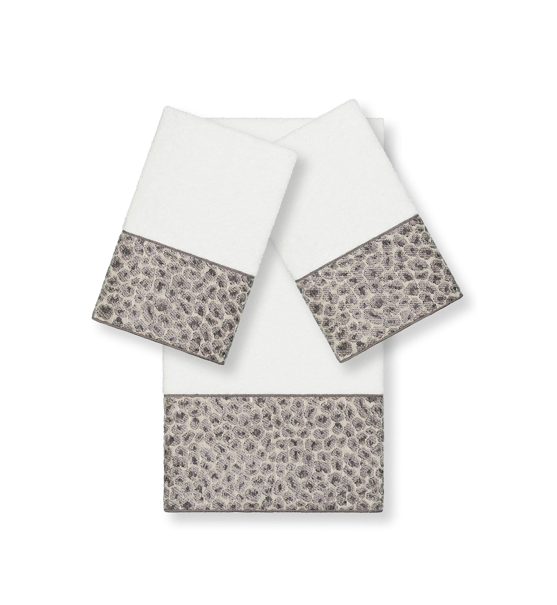 Spots 3 Piece Embellished Towel Set