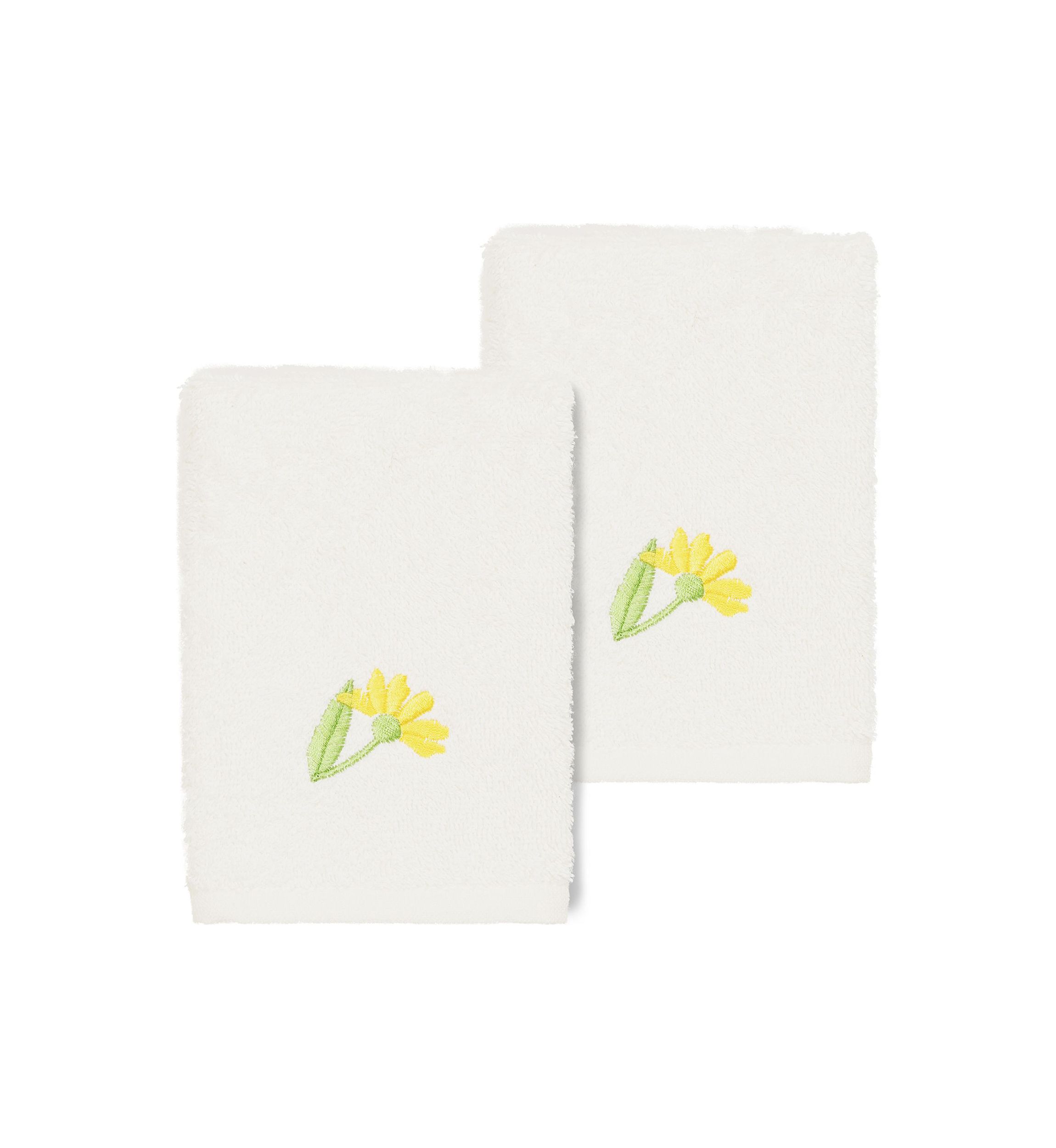 DAISY 2PC Embellished Washcloth Set