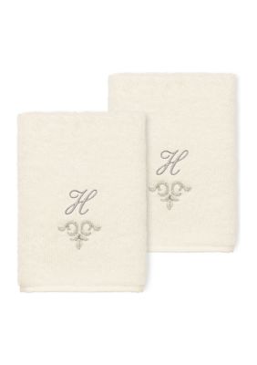 Linum Home Textiles MONICA 2PC Embellished Washcloth Set