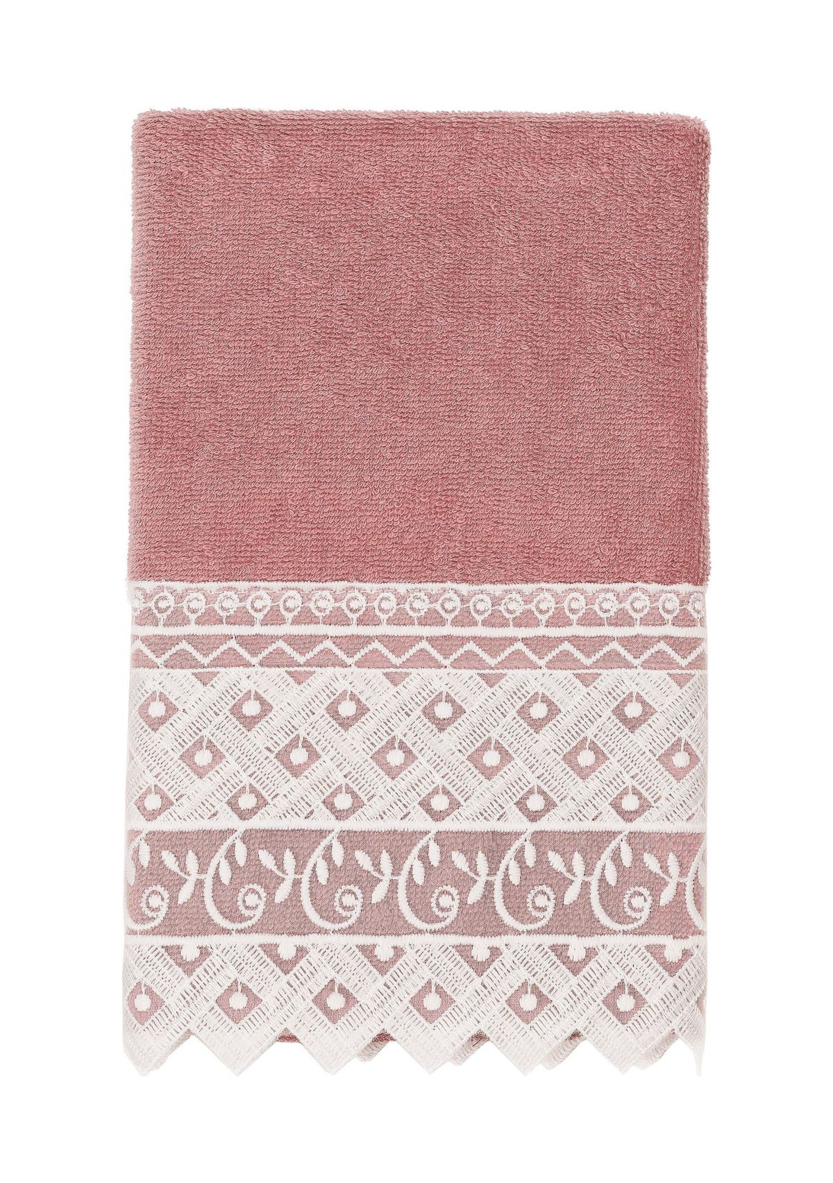 AIDEN White Lace Embellished Hand Towel